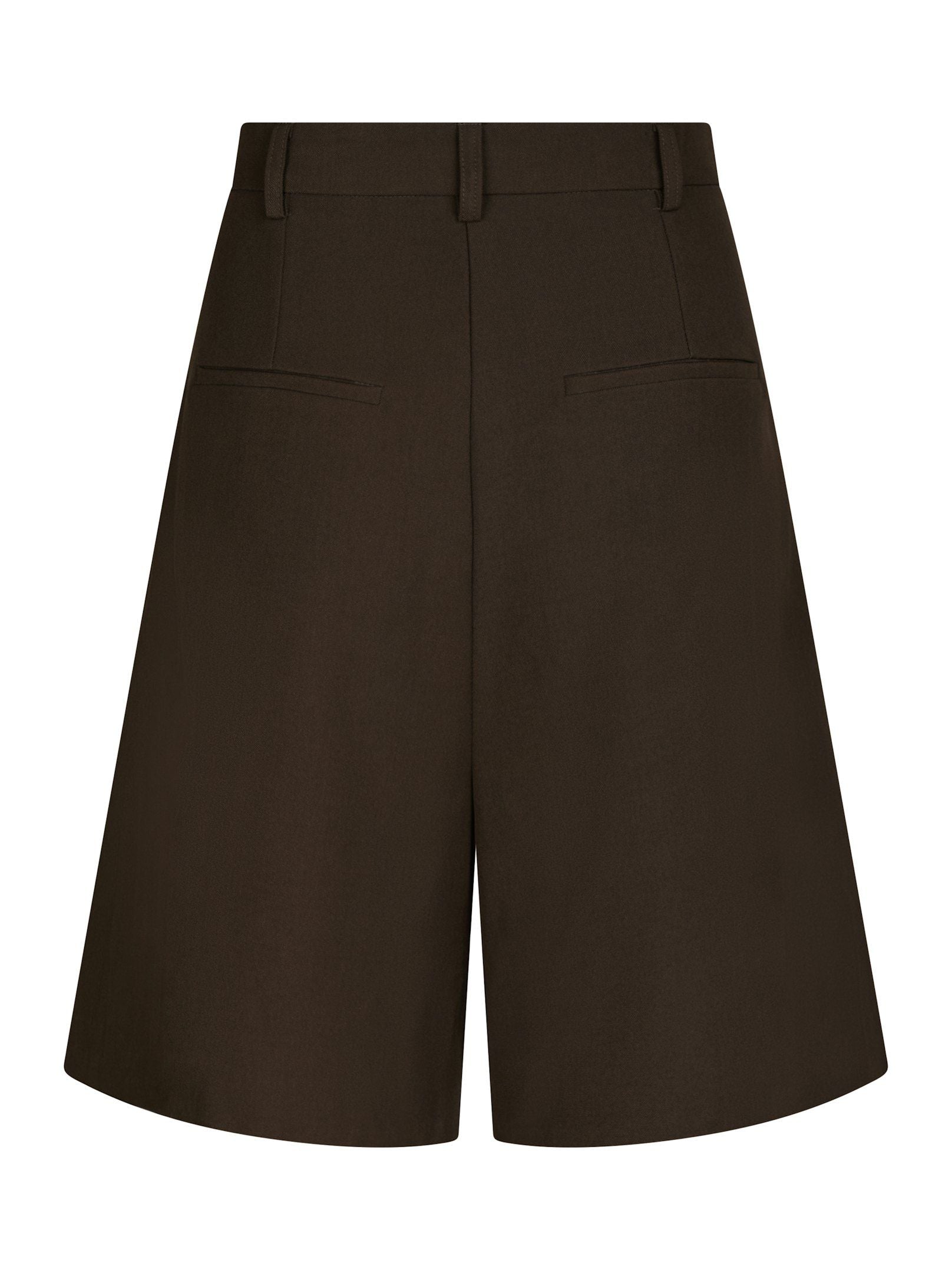 Neo Noir Shorts - Nika Struktureret Shorts i Dark Brown