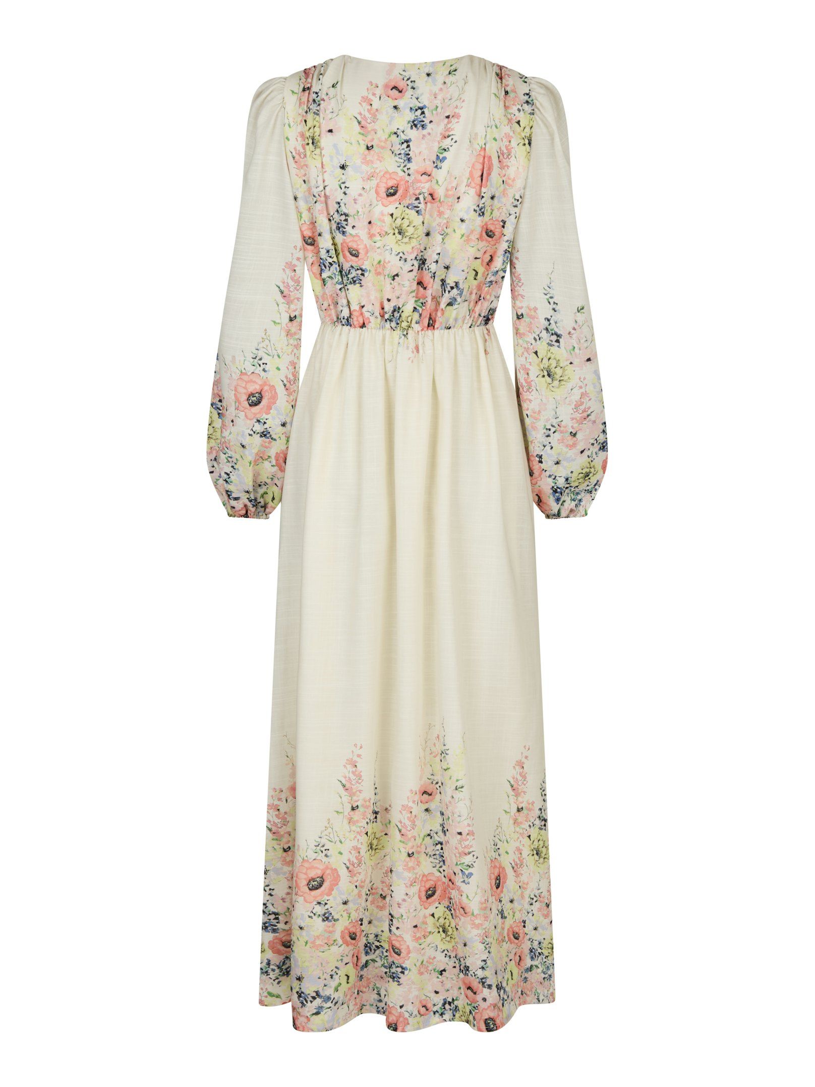 Neo Noir Kjole - Silfi Flower Print Kjole i Creme