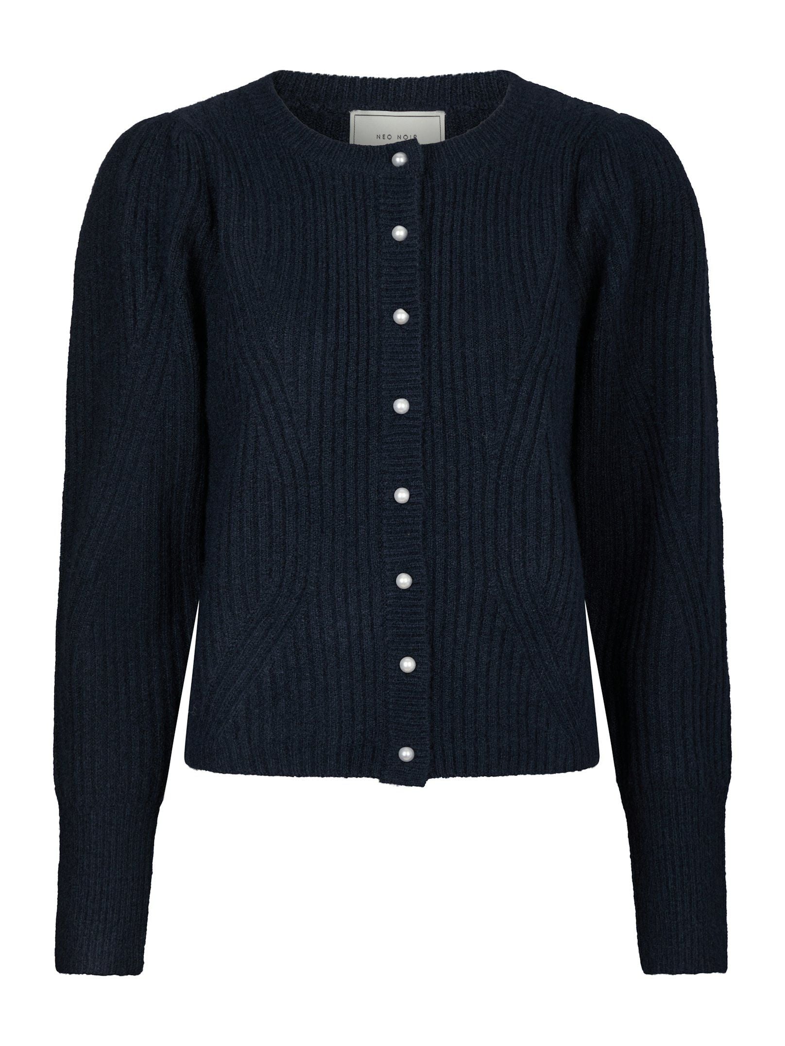 Neo Noir Cardigan - Puli Strik Cardigan i Navy