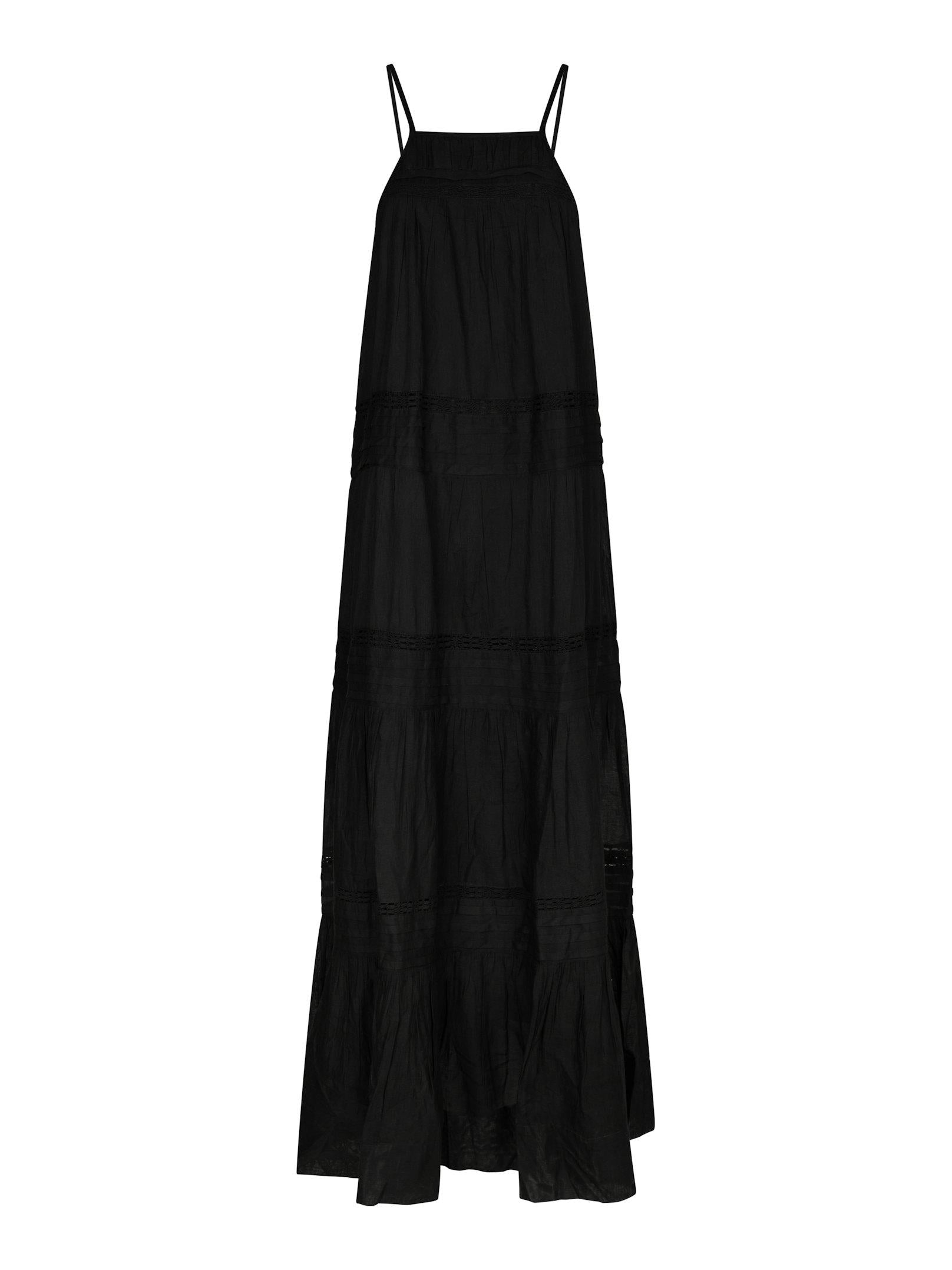 Neo Noir Kjole - Martina S Voile Kjole i Sort
