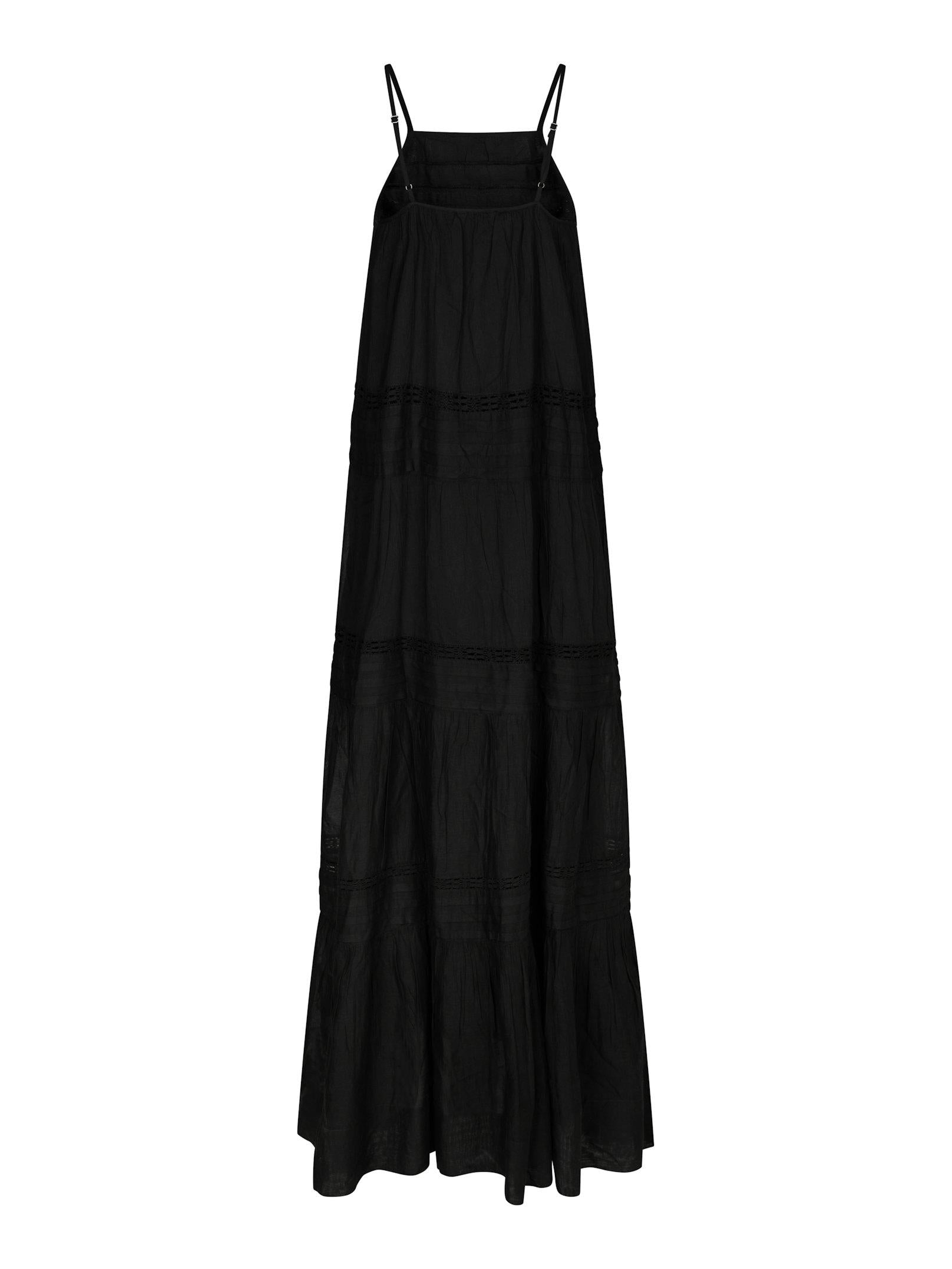 Neo Noir Kjole - Martina S Voile Kjole i Sort