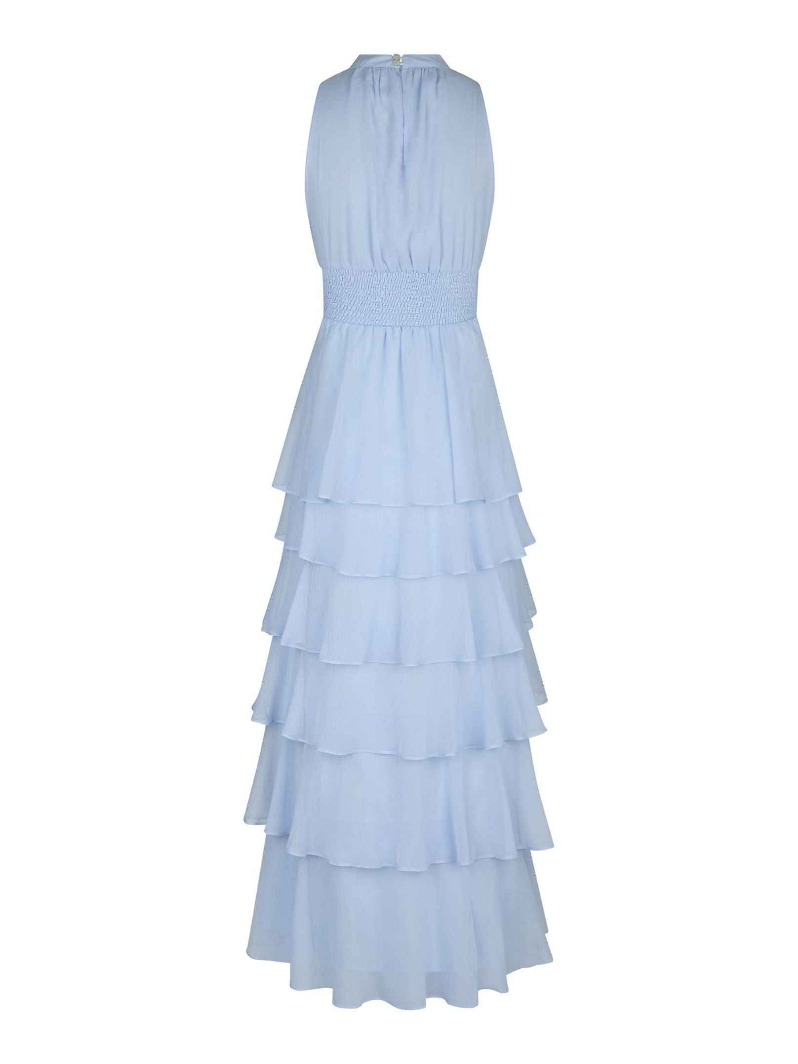 Neo Noir Kjole - Marli Solid Chiffon Kjole i Light Blue