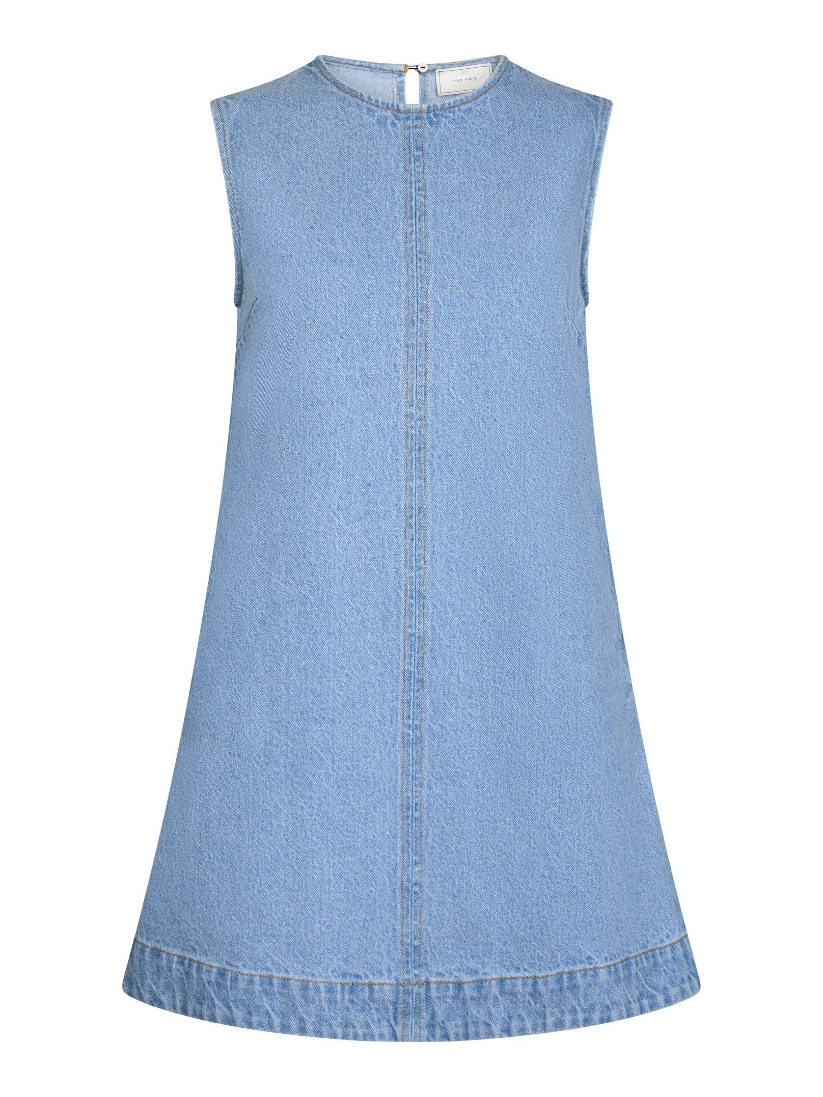 Neo Noir Kjole - Livo Denim Kjole i Light Blue