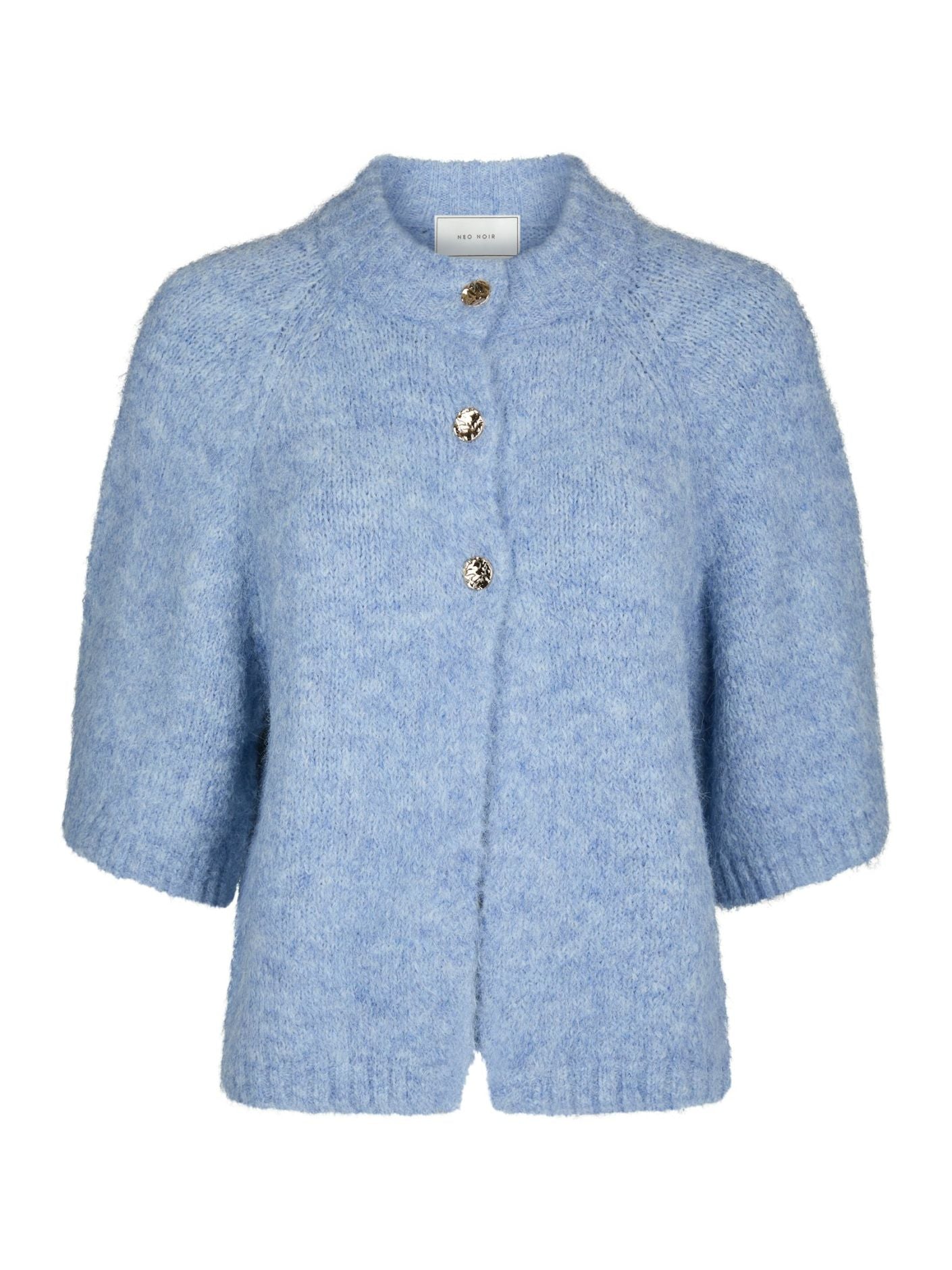 Neo Noir Cardigan - Benuta Strik Cardigan i Dusty Blue