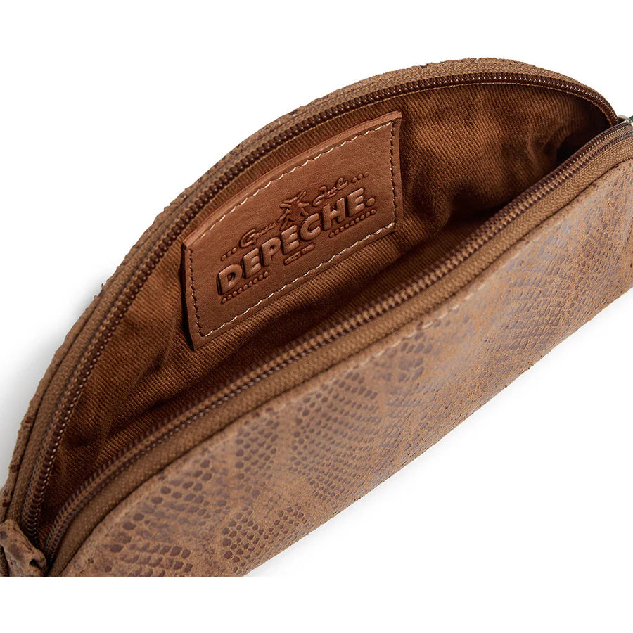 Depeche Toilettaske - 16592 Toilet Pung Lille i Camel Snake