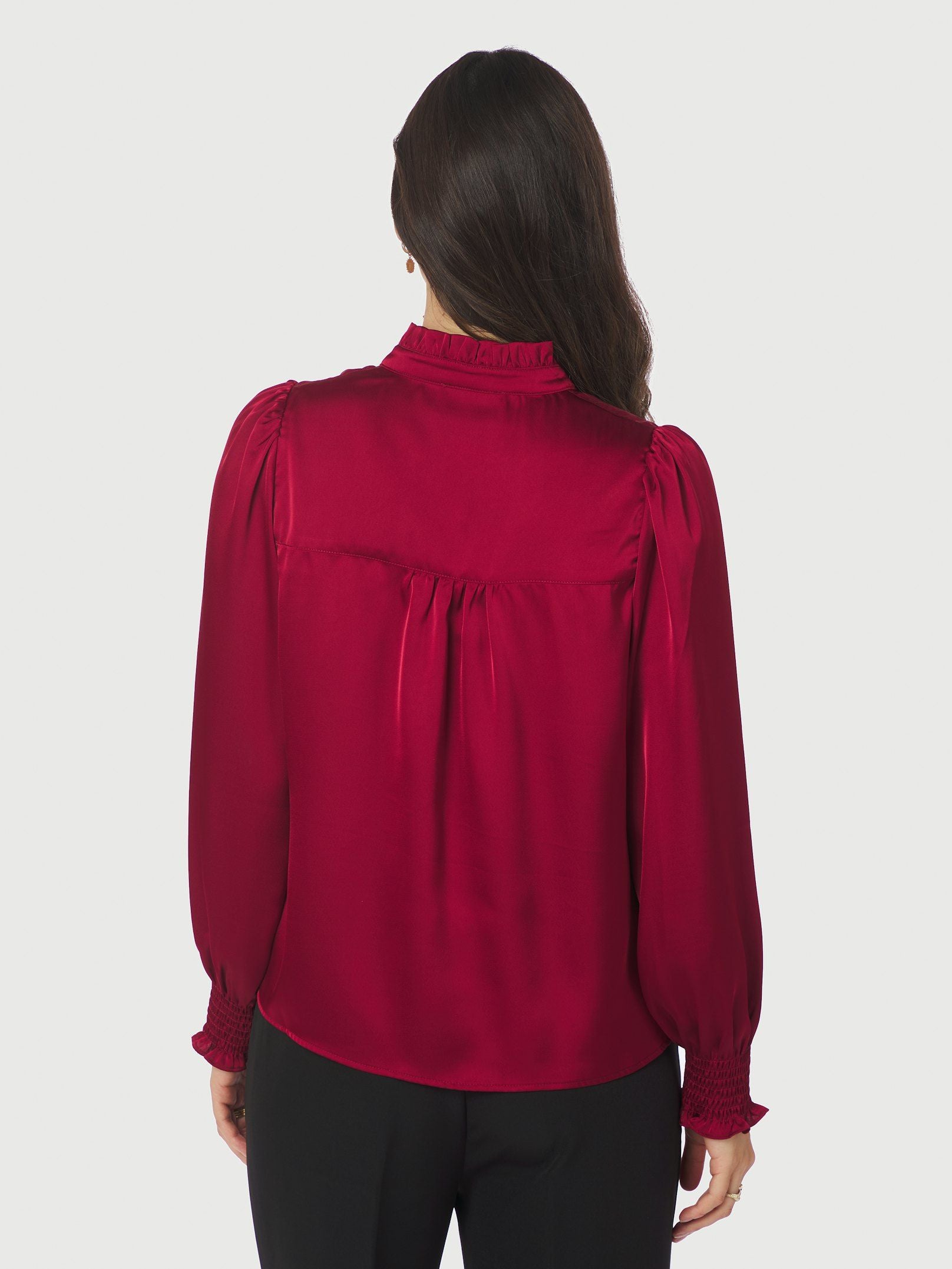 Neo Noir Bluse - Zamola Bluse i Dark Red