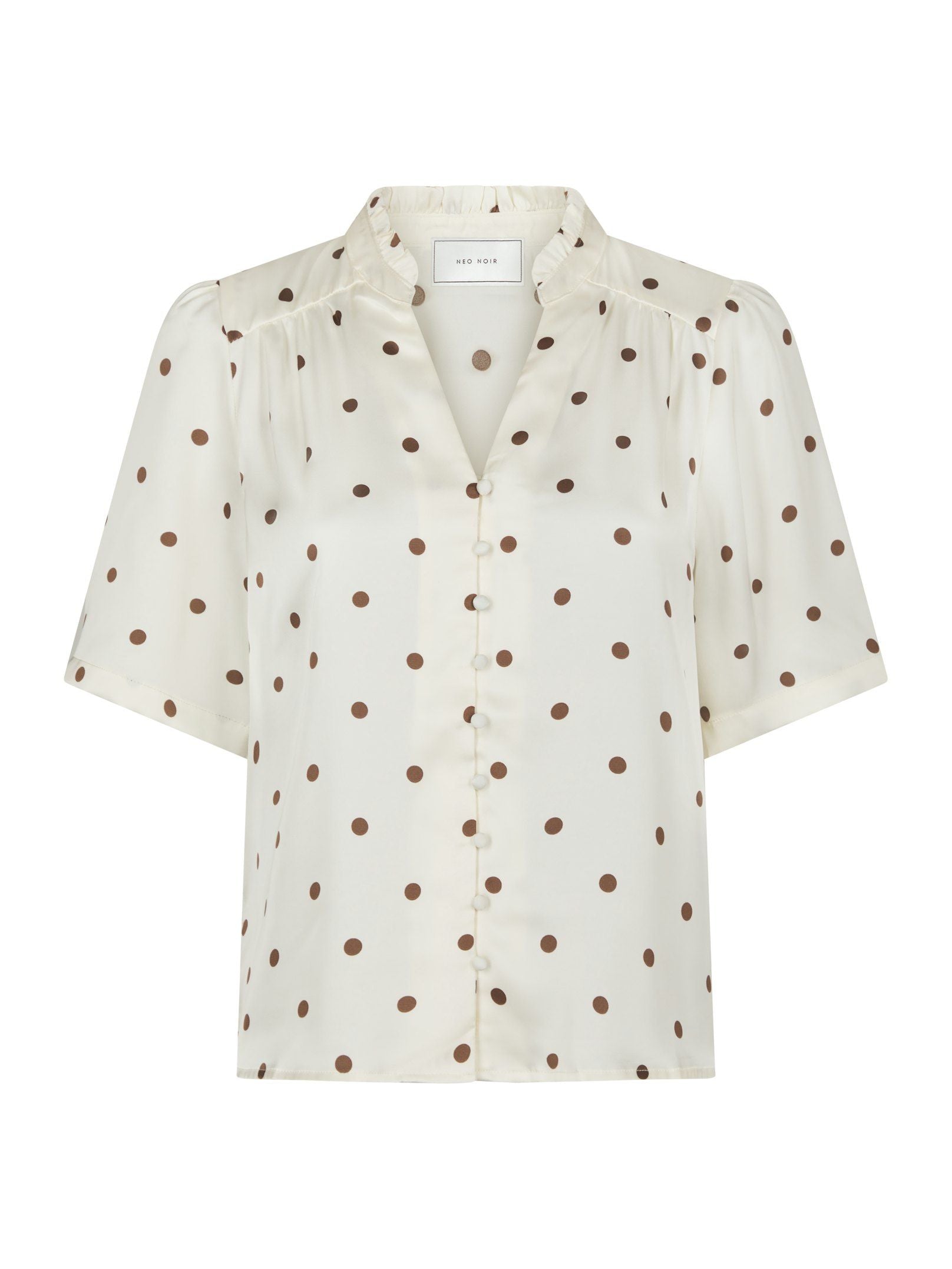 Neo Noir Bluse - Torana Dotted Bluse i Creme