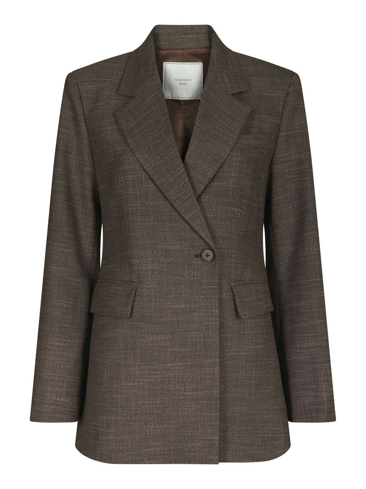 Neo Noir blazer - Perine Structure Twill Blazer i Dark Taupe