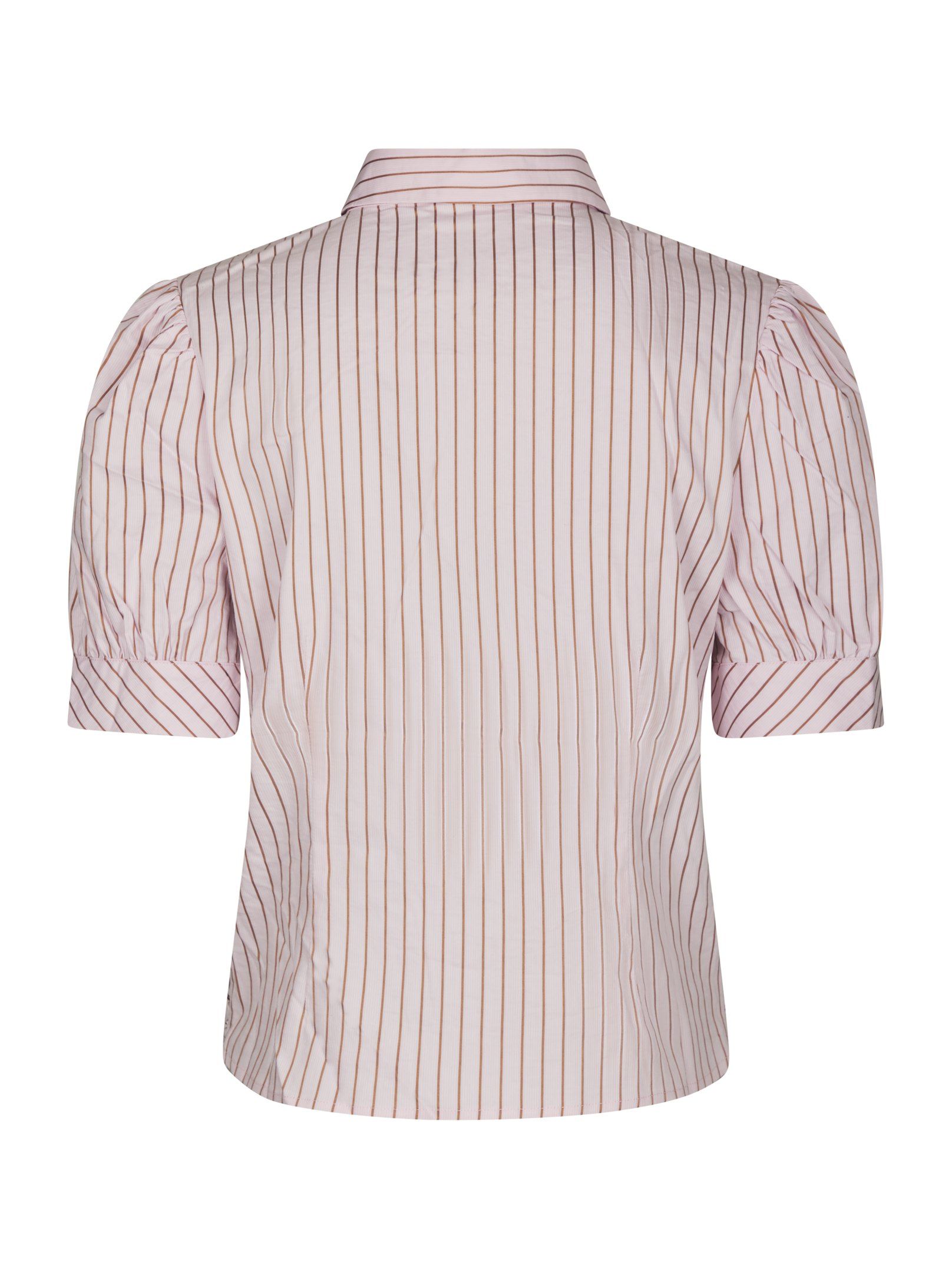 Neo Noir Skjorte - Frannie Struktur Stribet Skjorte i Light Pink