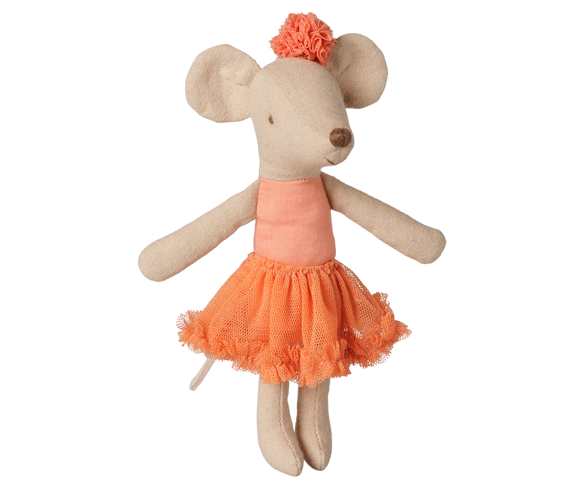 Maileg Storesøster - Storesøster Ballerina Mus i Støvet Koral