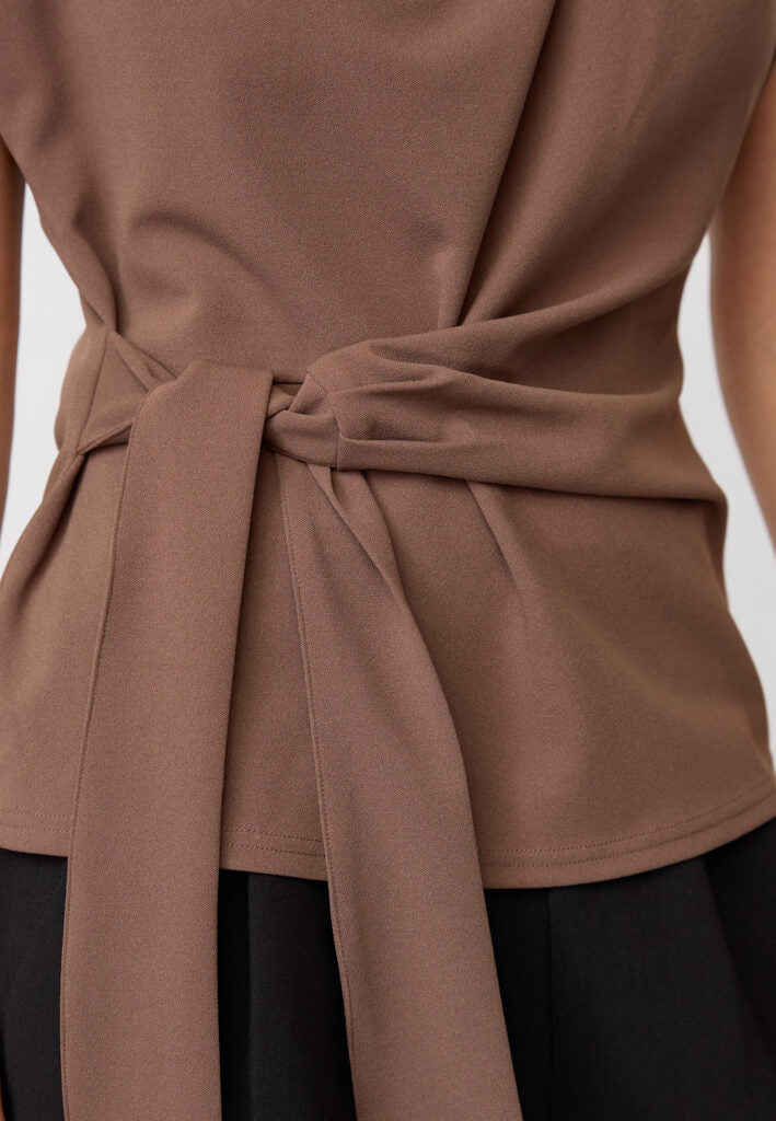 Co´Couture Top - FalconCC Pleat Top i Walnut