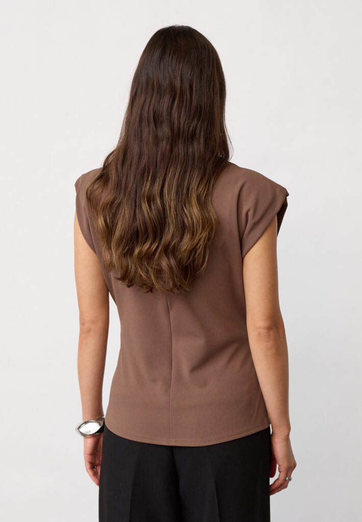 Co´Couture Top - FalconCC Pleat Top i Walnut