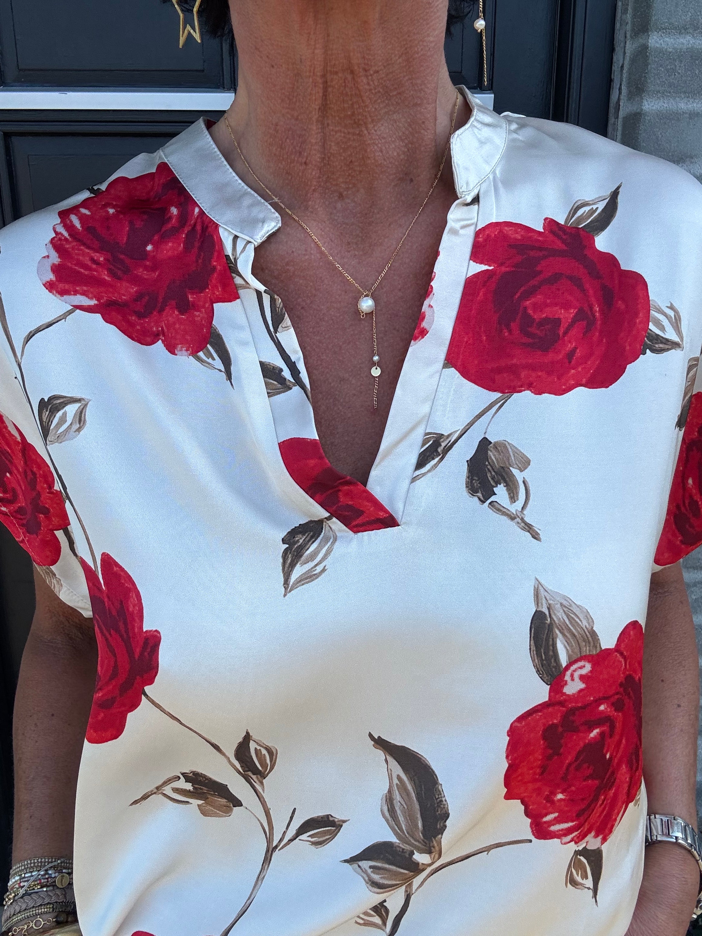Black Colour Bluse - BcTilly Rose Bluse i Rød