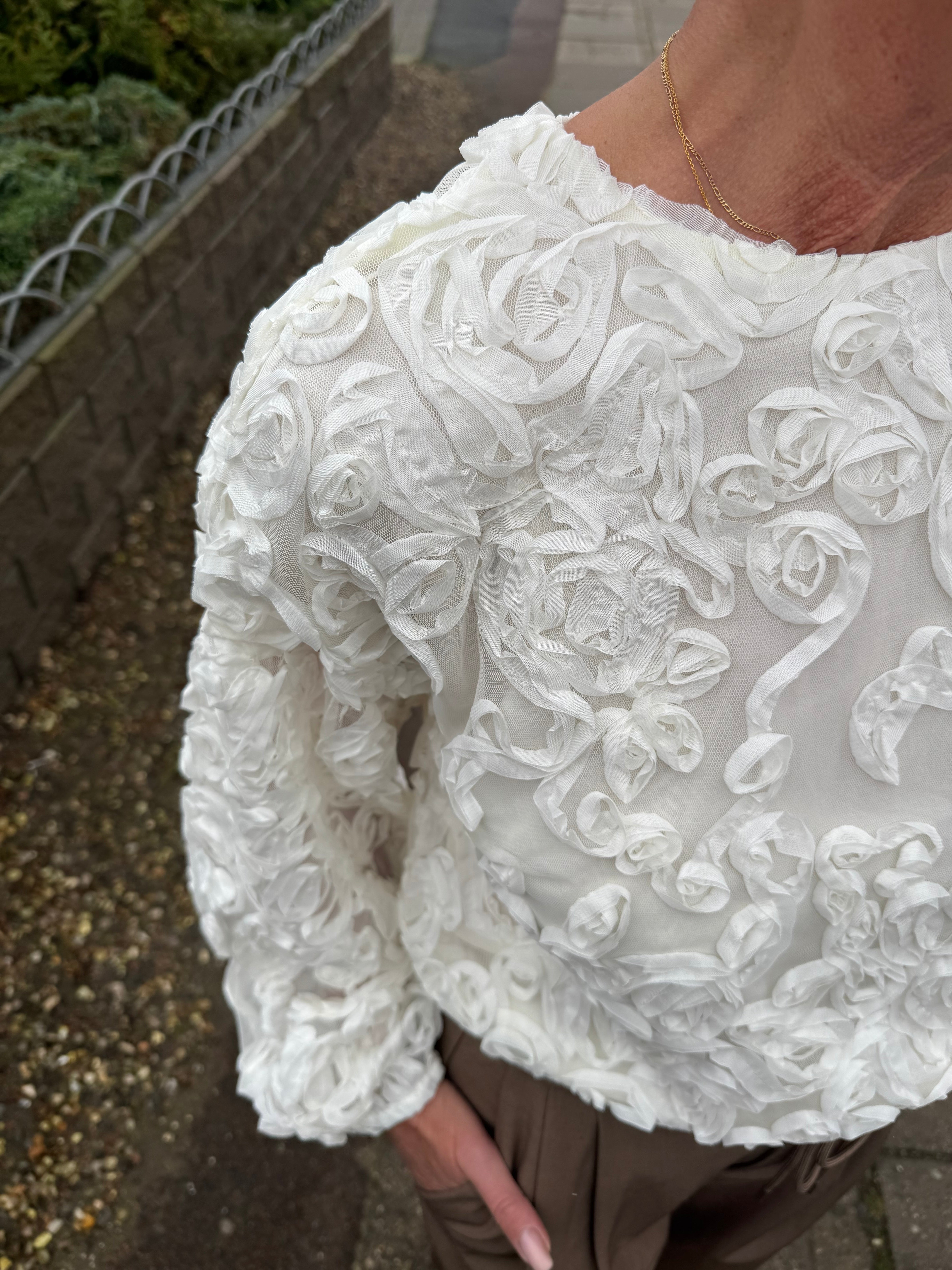 Co´Couture Bluse - TessyCC Flower Bluse i Off White