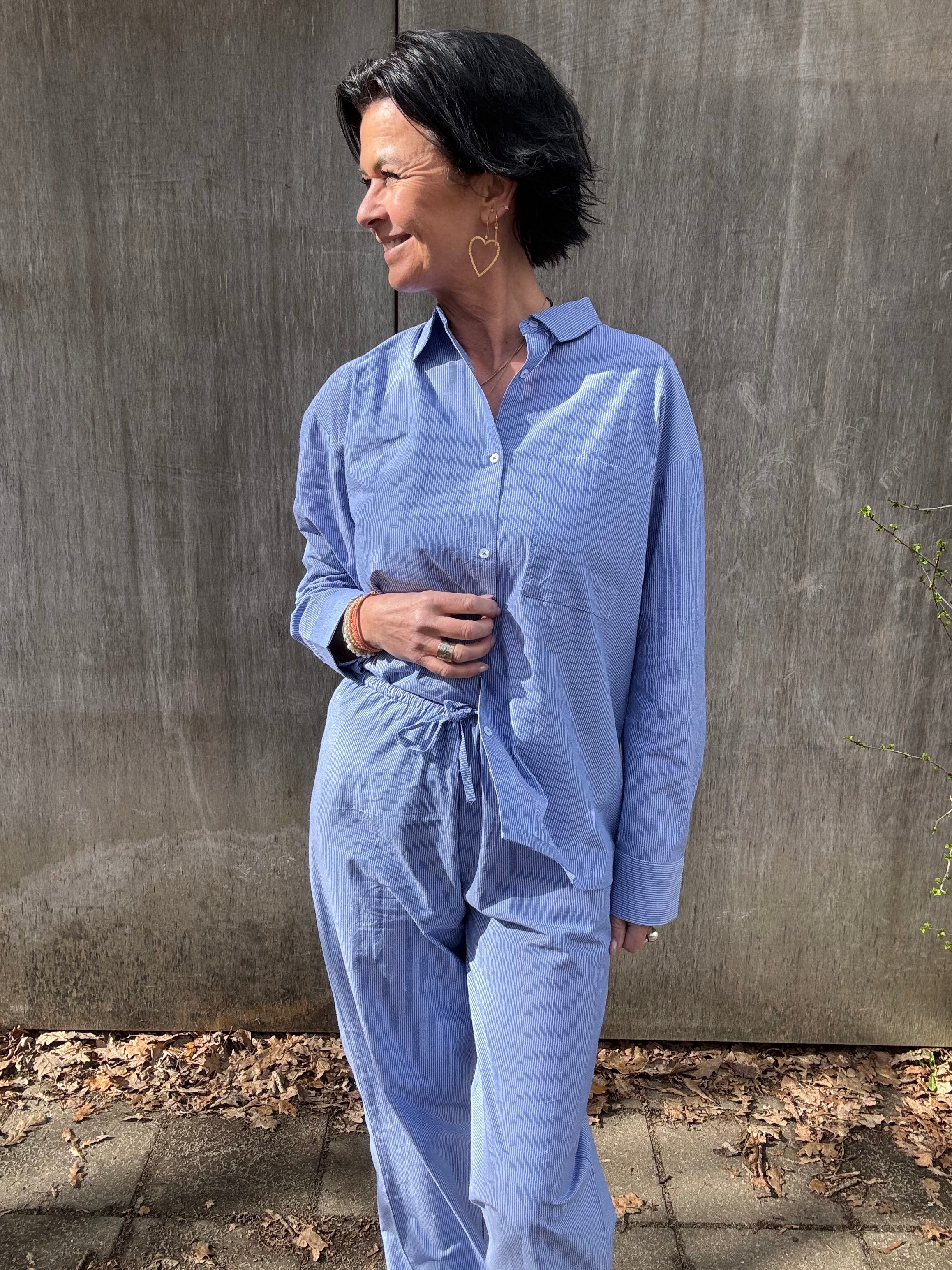 Coster Copenhagen Skjorte - CC Heart Emmie Skjorte i Blue Stripe
