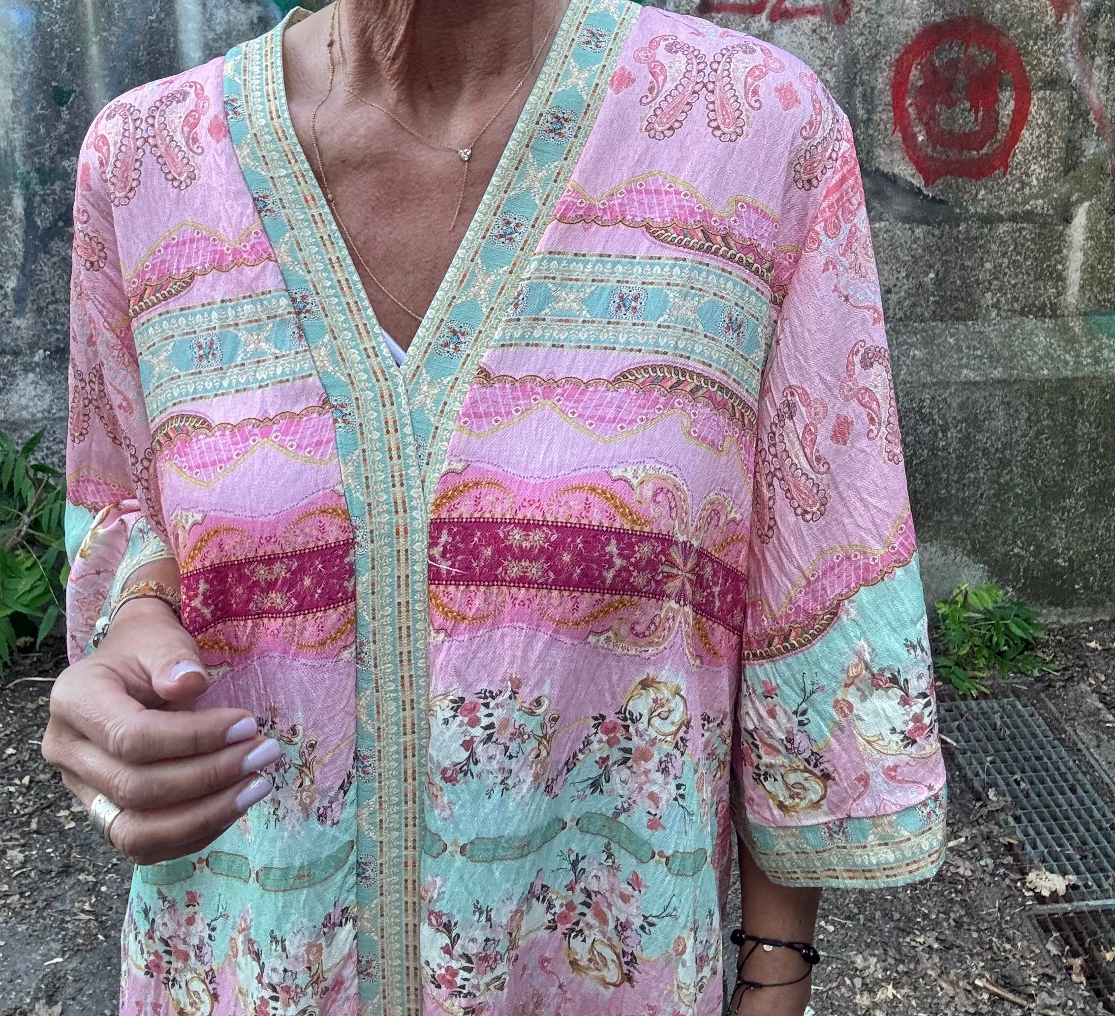 MARTA du château Kjole - 7176 MdcStefania Kaftan Kjole i Rosa653