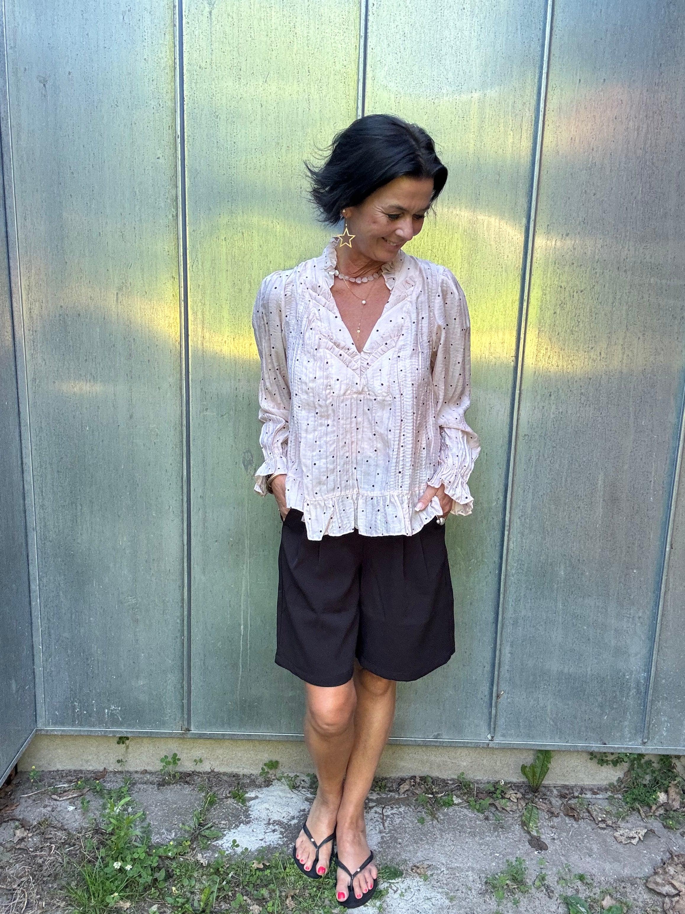 Gossia Bluse - NazliGO Lullo Bluse i Rose Black Dots