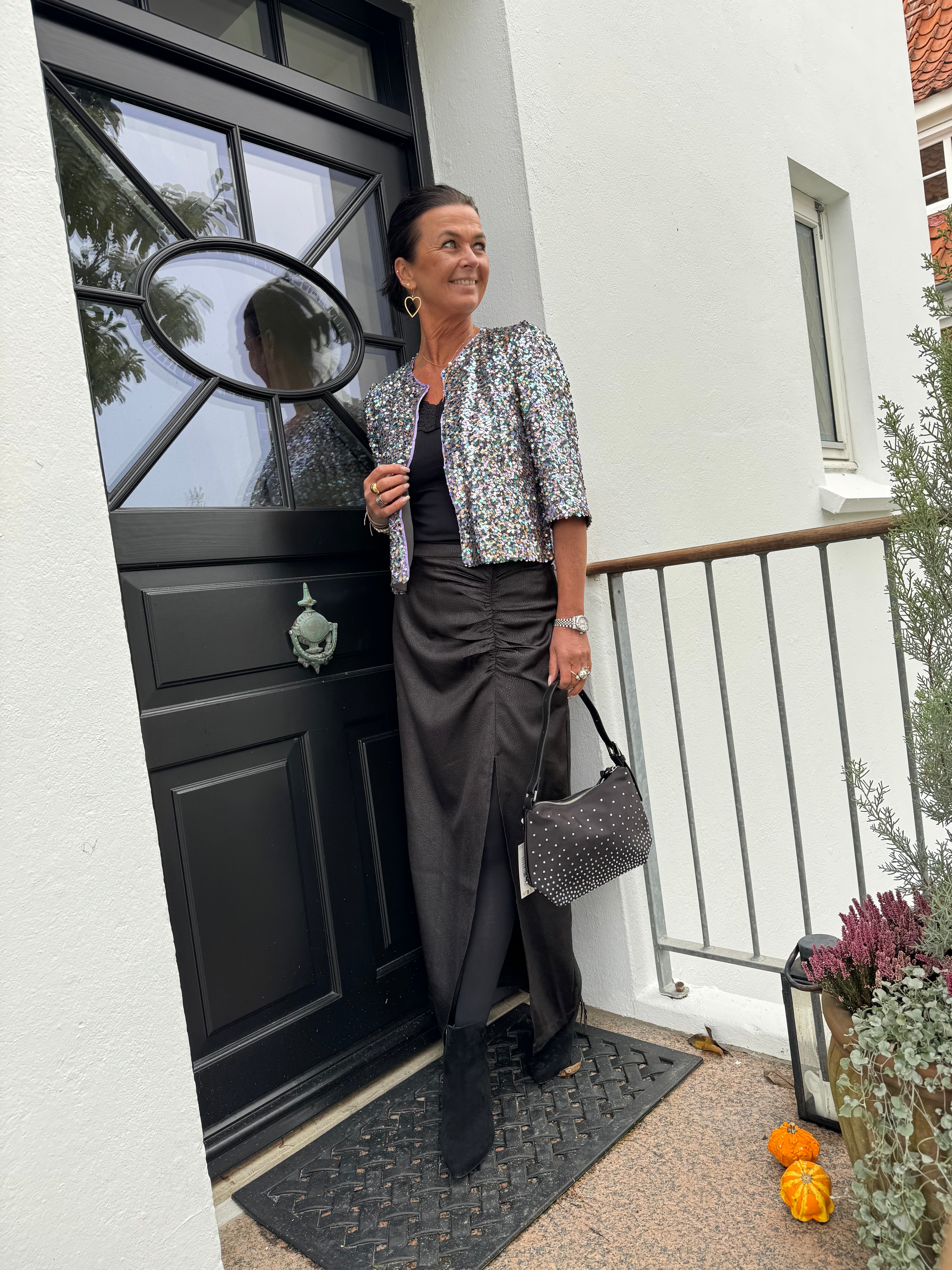 Haute L´amitié Nederdel - New Chrisse Drape Slit Nederdel i Sort