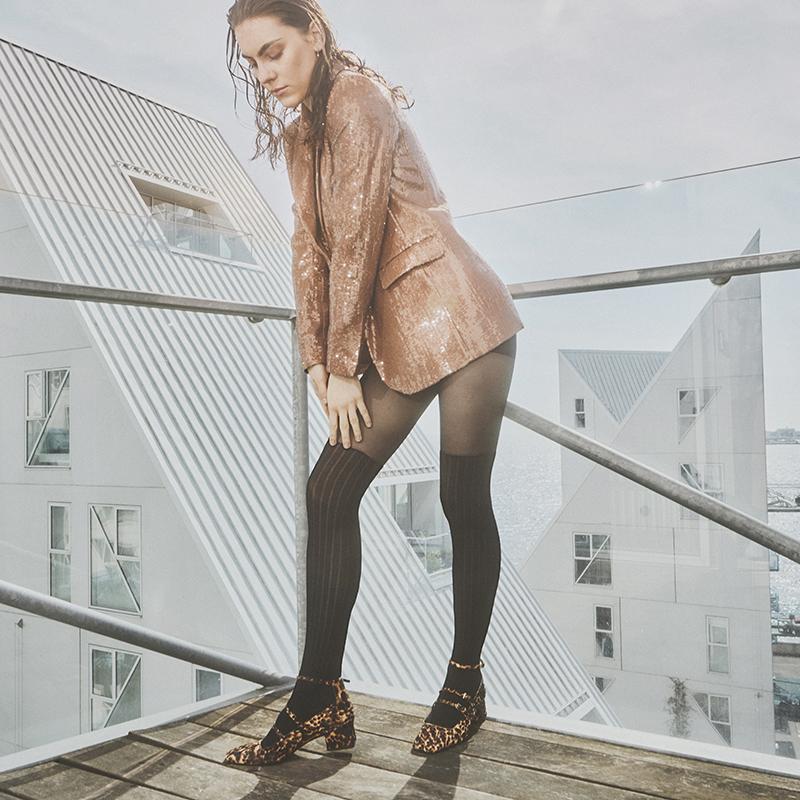 Sneaky Fox Strømper - 18730 Miley Overknee Strømper i Sort