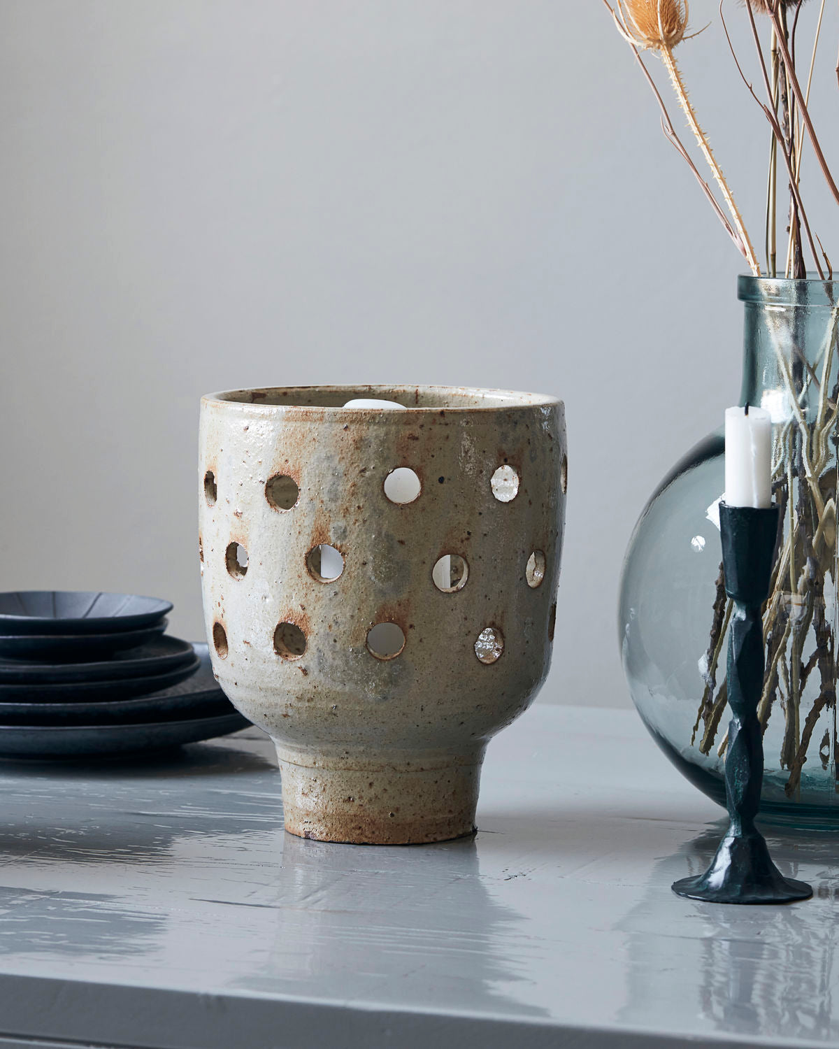 House Doctor - Lysestage/Vase i Artist Beige