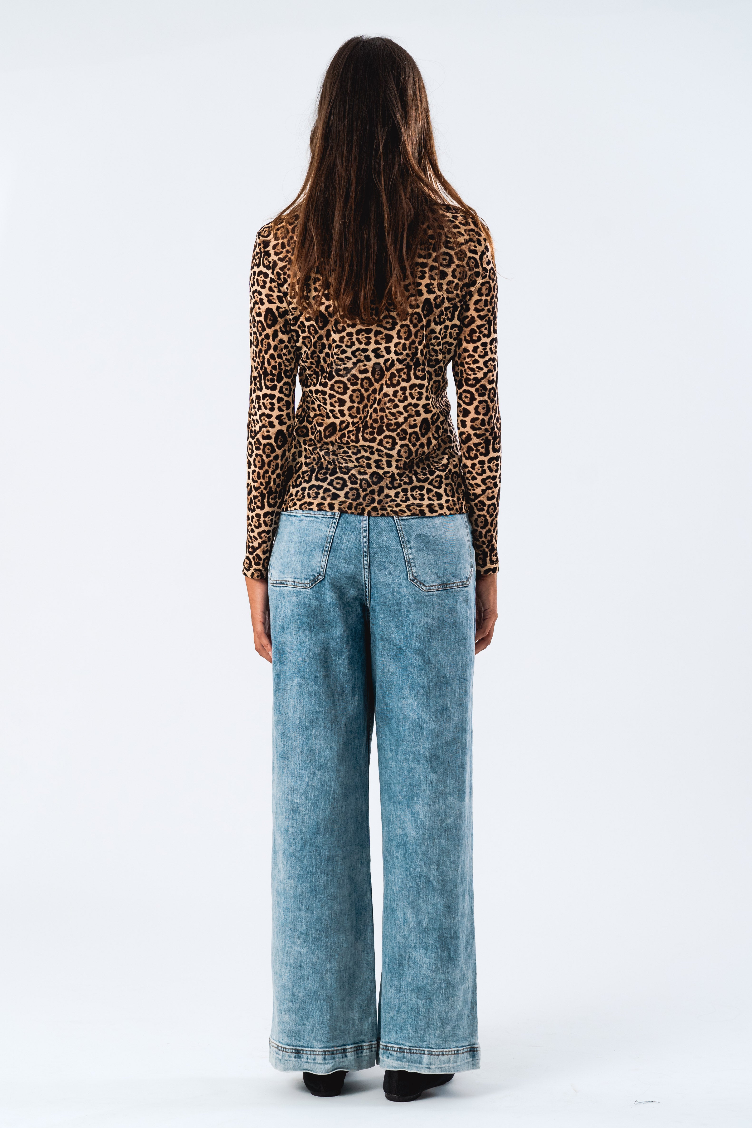 Lollys Laundry Bluse - IrieLL Mesh Bluse i Leopard