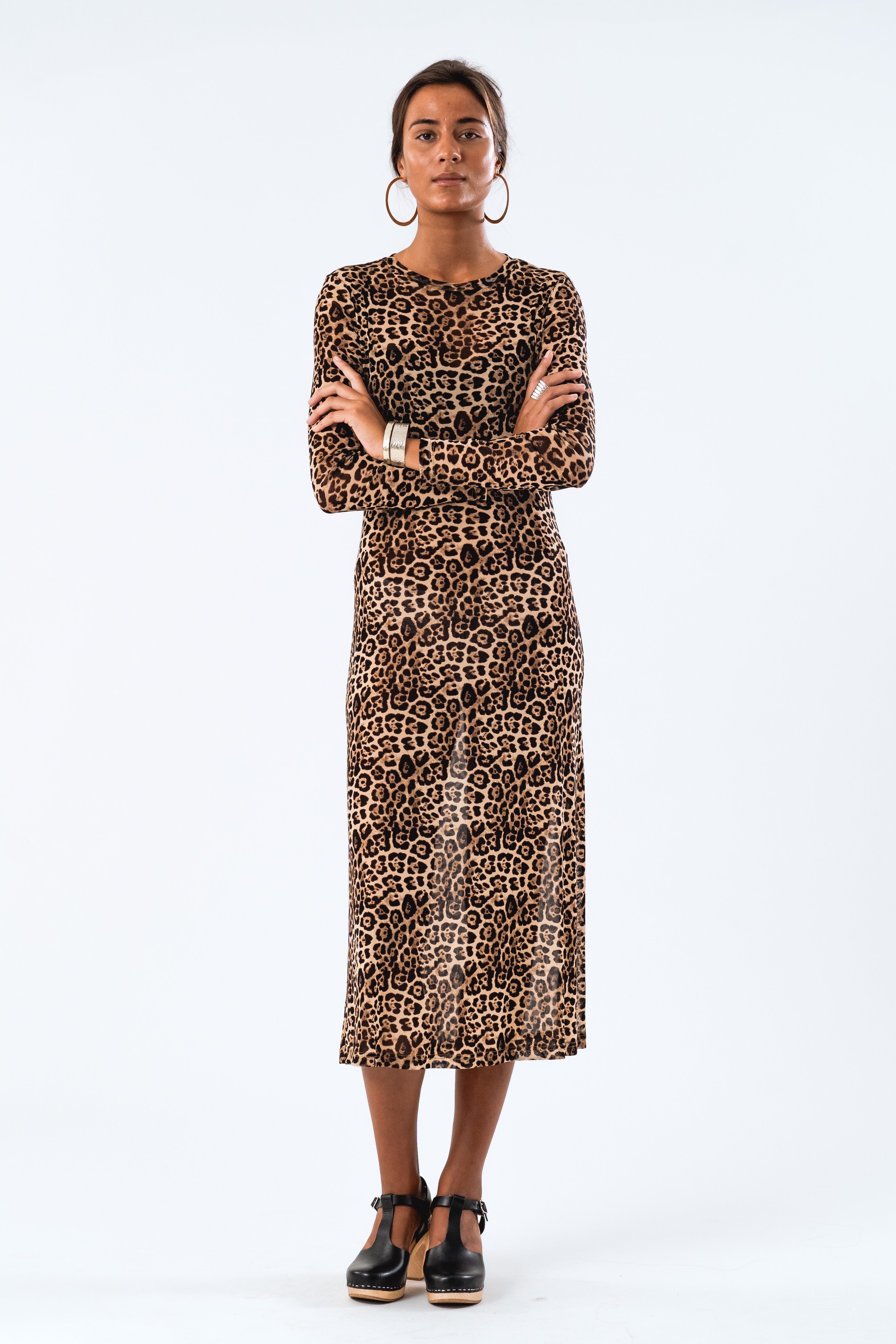 Lollys Laundry Kjole - LoganLL Maxi Kjole i Leopard Print