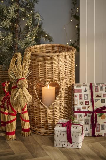 IB Laursen Lysestage - Kurvelygte Med Hjerte og Glasinsats