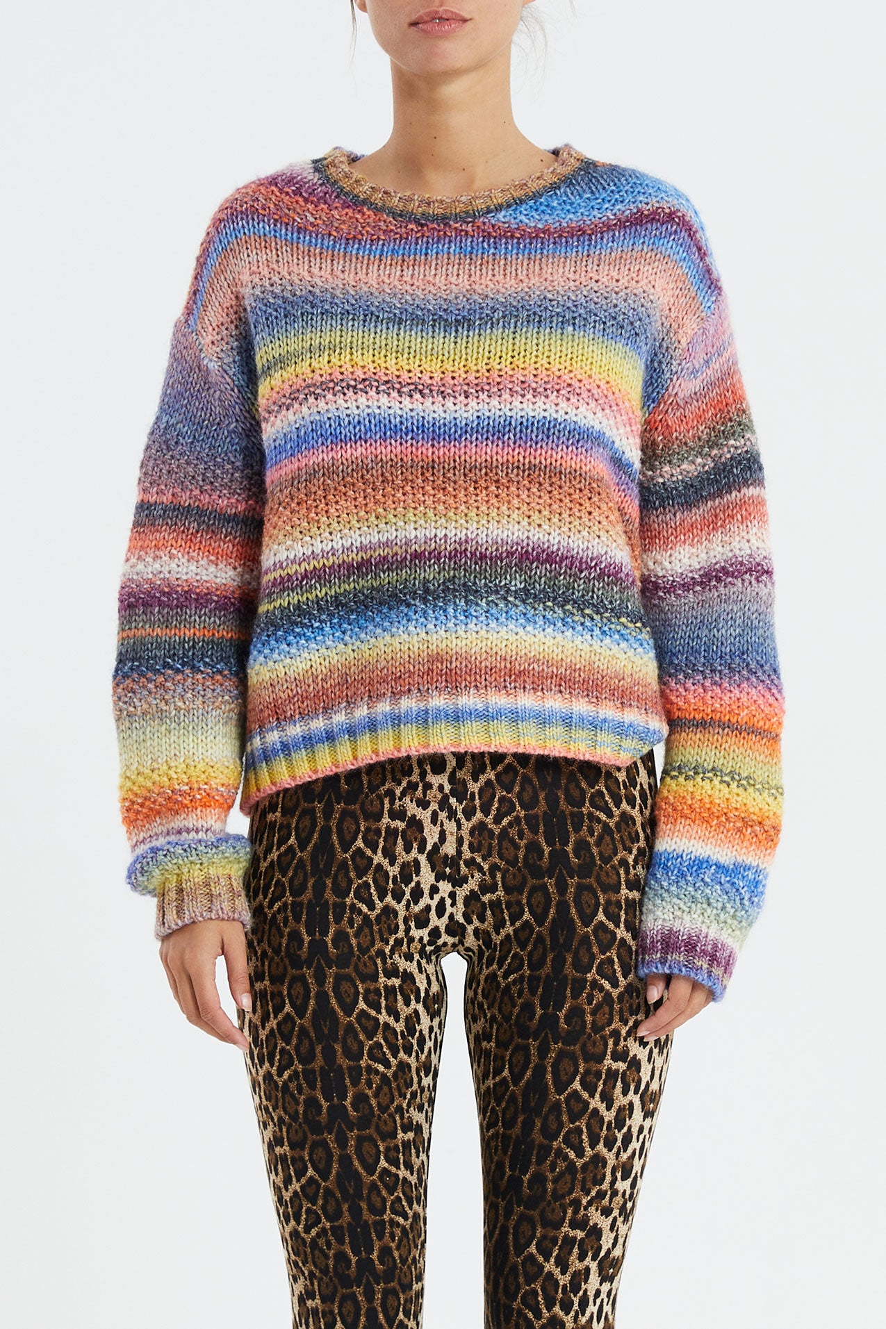 Lollys Laundry Strik - Fairhaven LS Strik i Multi Strib