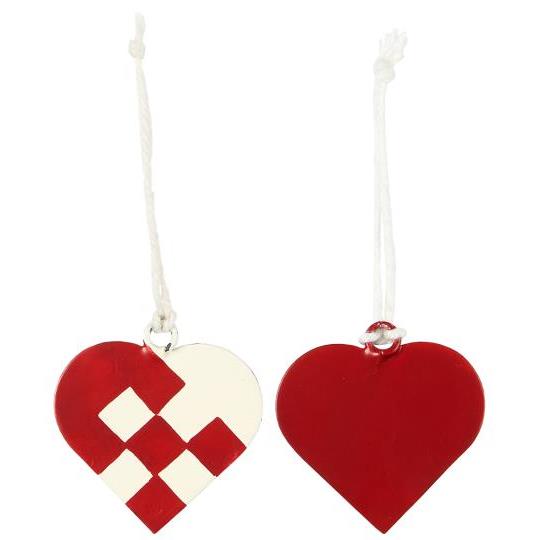 IB Laursen Julepynt - Julehjerter Ophæng 2 Slags