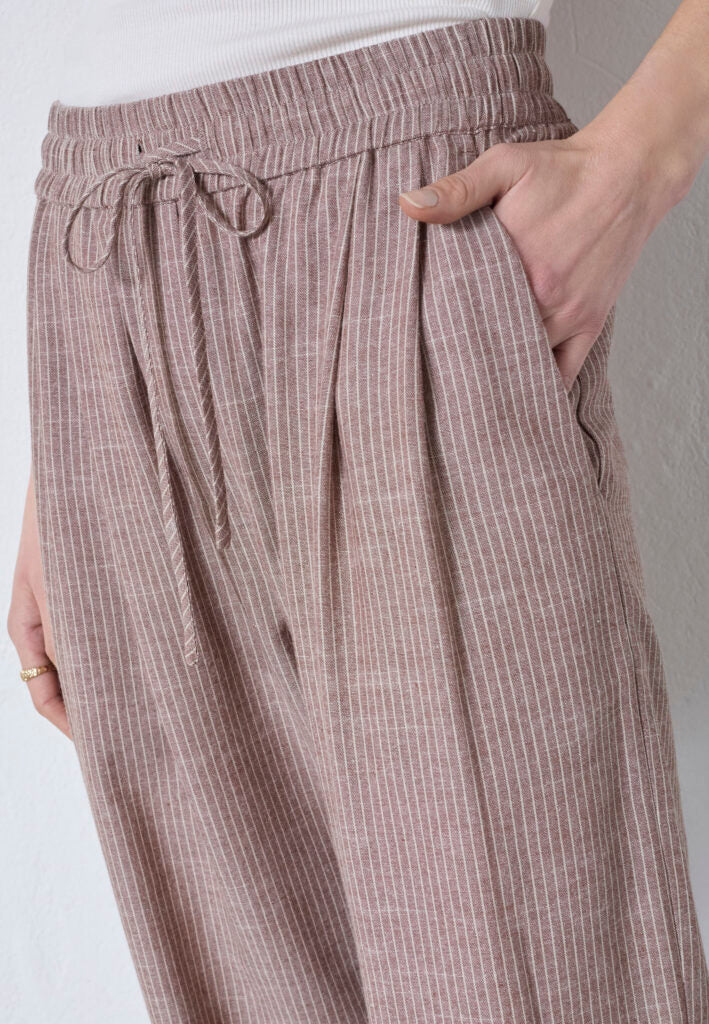 Co´Couture Bukser - JihoCC Stribet Bukser i Brun
