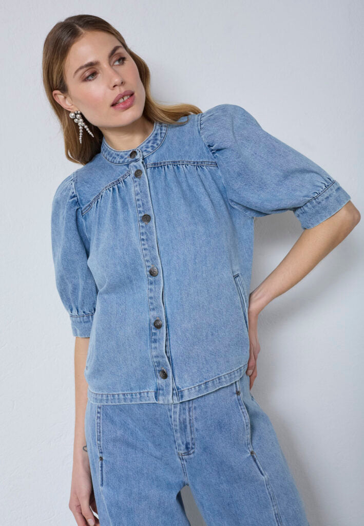 Co´Couture Jakke - AsjaCC Denim Bluse/Jakke i Denim Blue