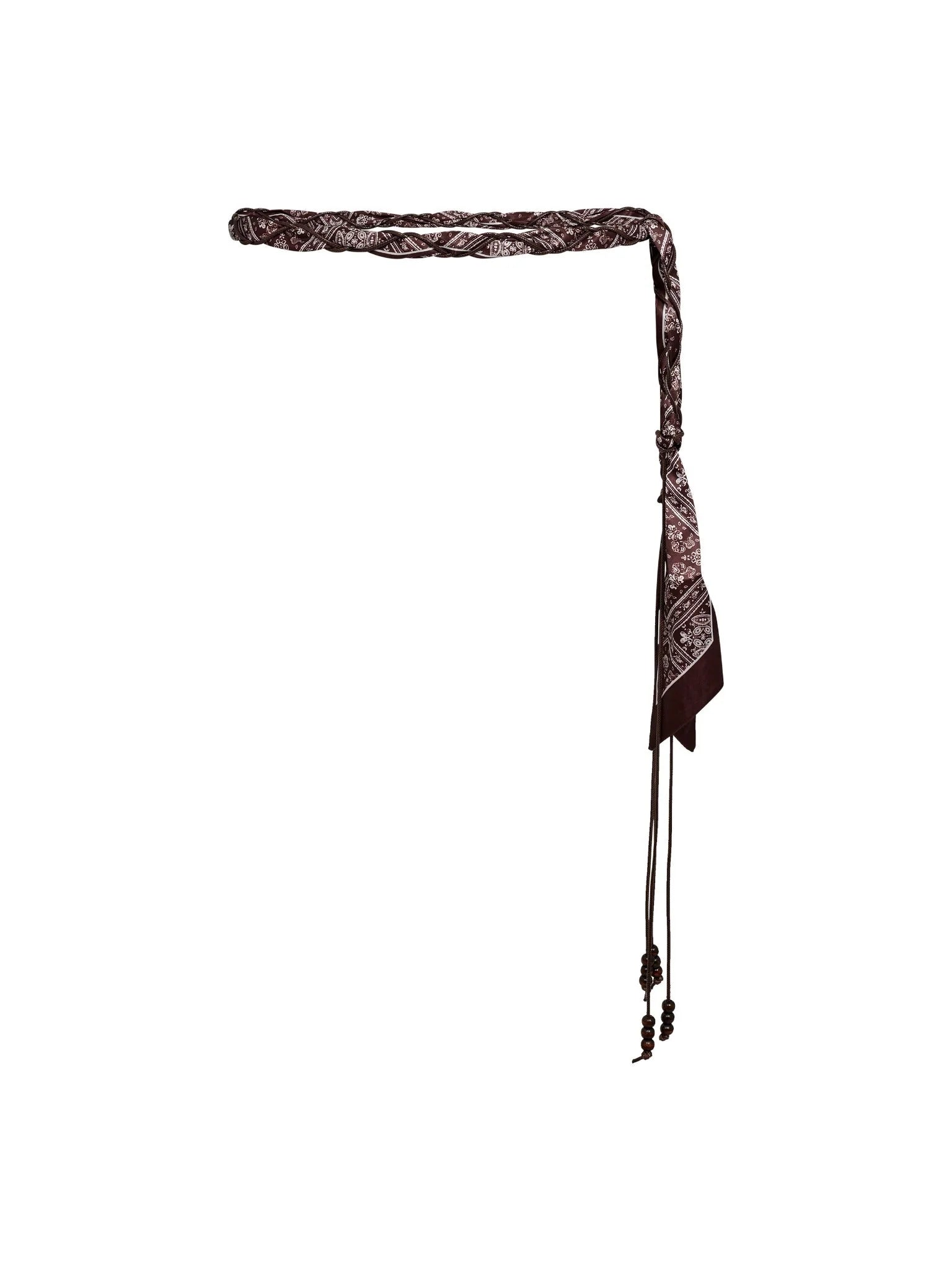 Co´couture Tørklæde - Morison Tørklæde Mix Bælte i Dark Brown