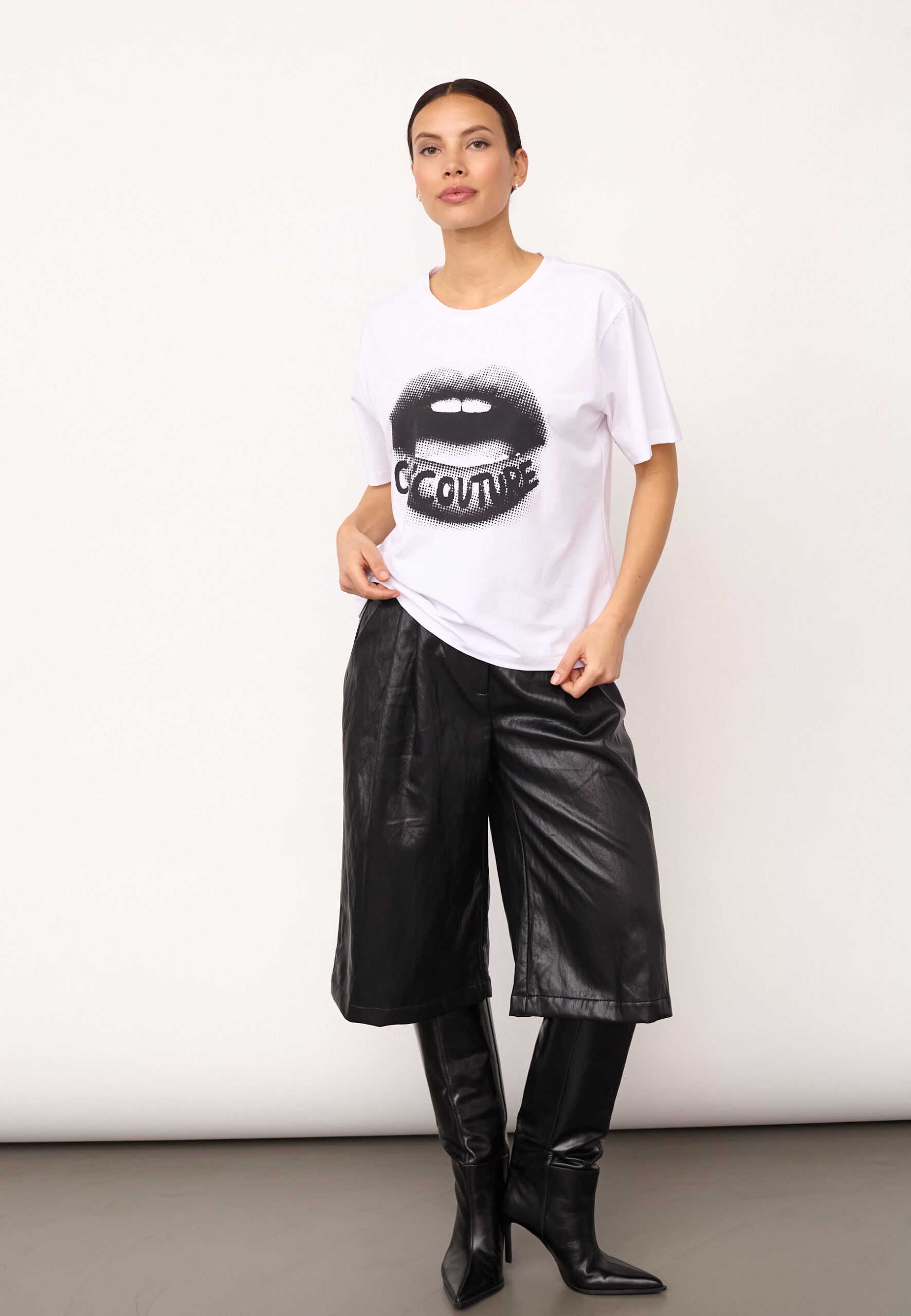 Co'Couture T-shirt - LipCC Coco Box T-shirt i Hvid