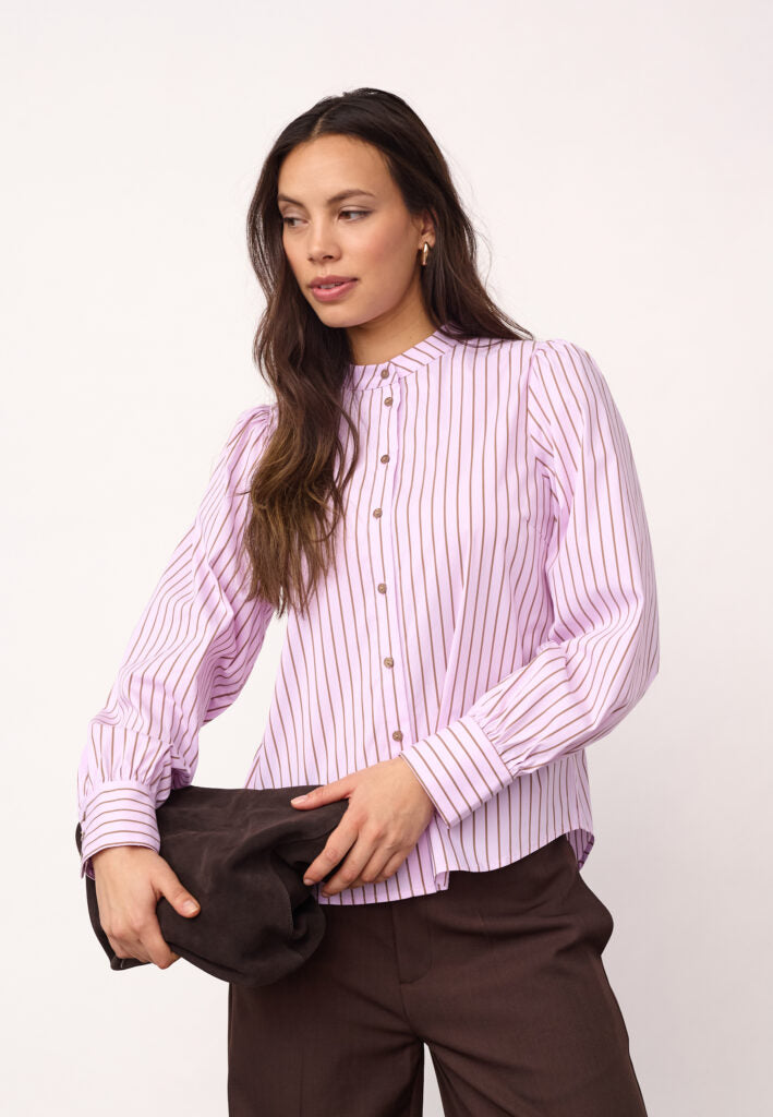 Co´Couture Skjorte - SigridCC Stribet Skjorte i Rosebloom