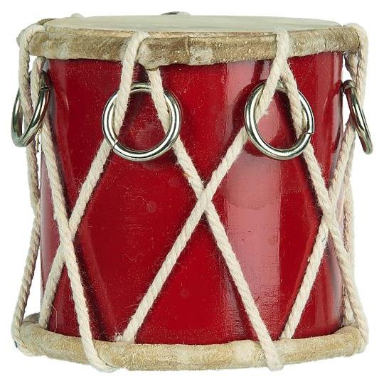 IB Laursen Julepynt - Mini Tromme i Rød 7x7cm