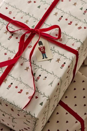 IB Laursen Gavepapir - Gavepapir Med Juleranker 5m.