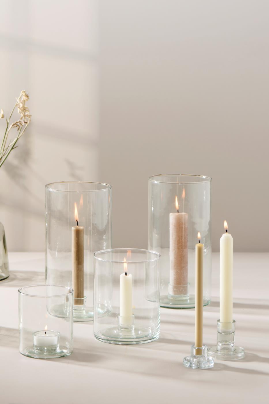 IB Laursen Stearinlys - Kertelys i Kit Creme Ensfarvet