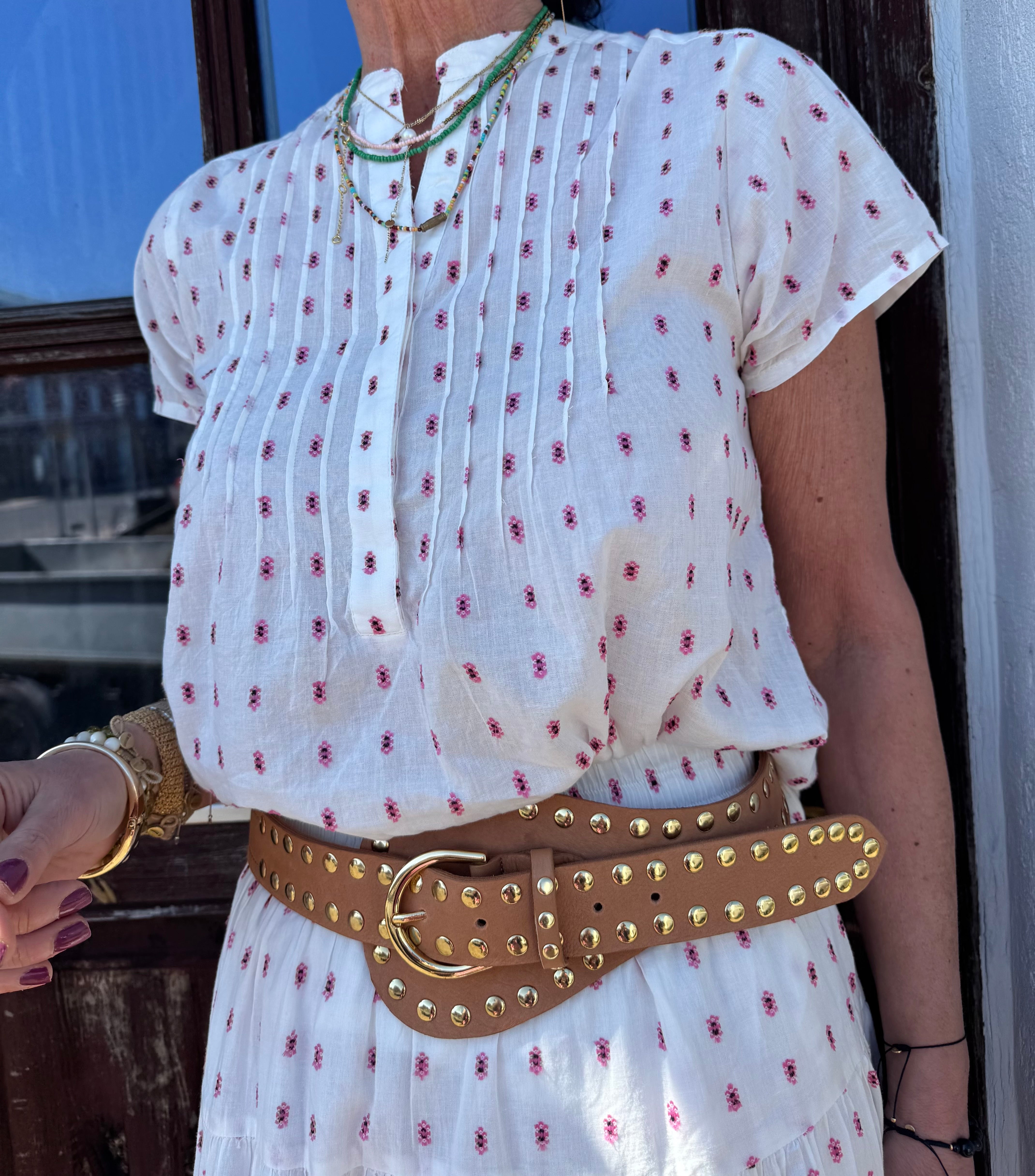Lollys Laundry Top - HeatherLL Top i Creme
