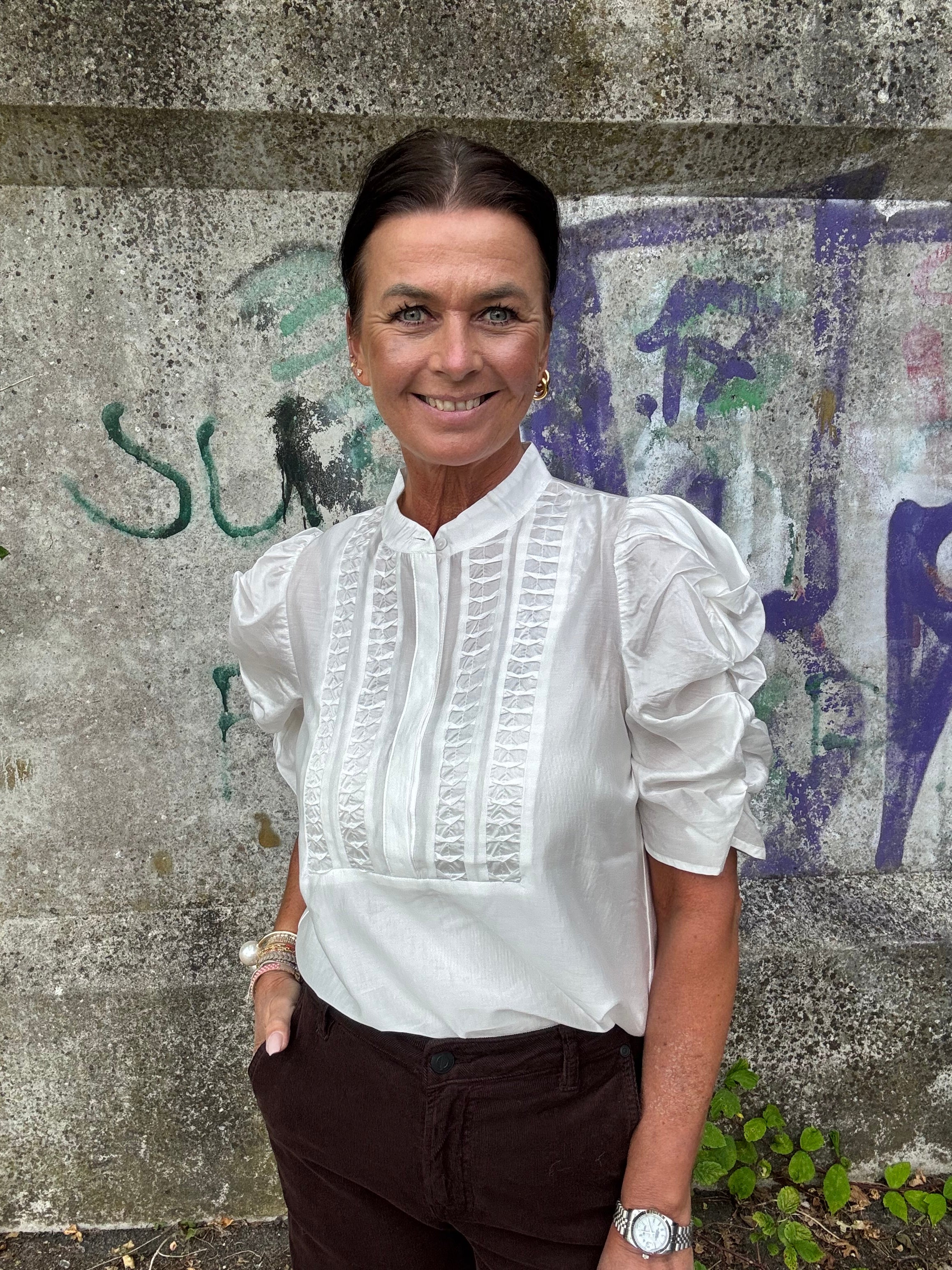 Gossia Bluse - AnnSofiGO Lull Bluse i Off White
