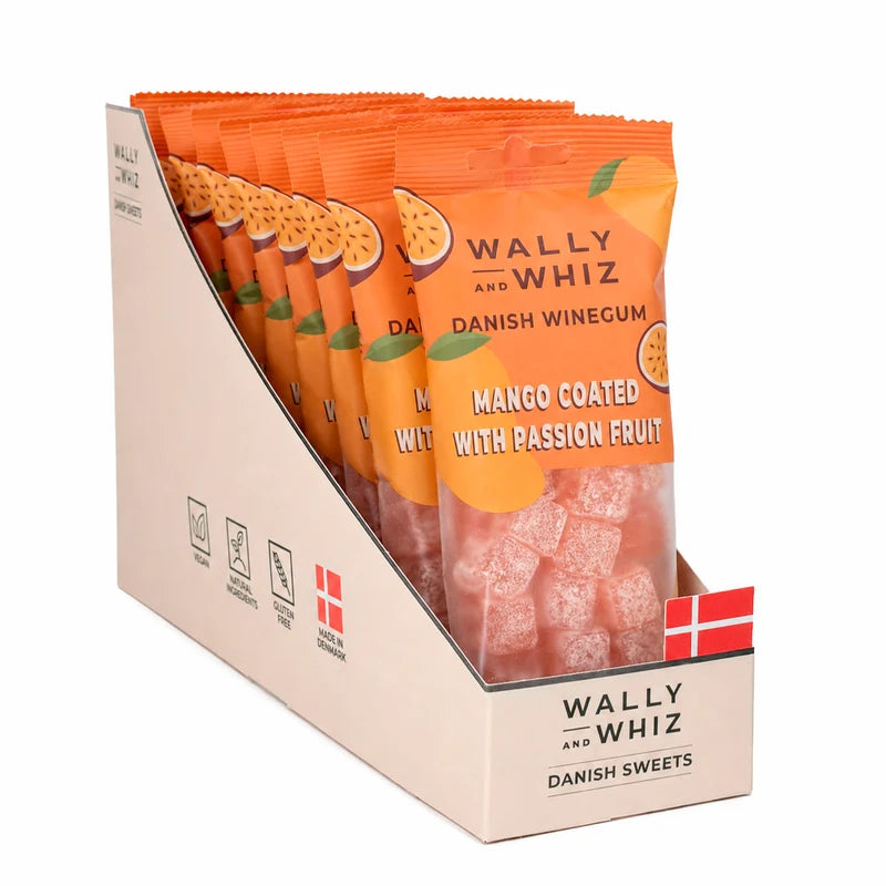 Wally And Whiz Vingummi - Nordic Winegums Pose med Mango og Passionsfrugt