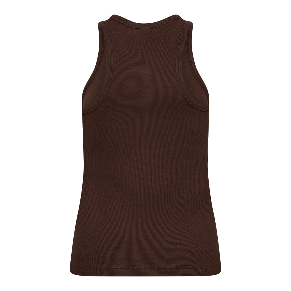 Co´Couture Top - SaharaCC Embroidery Tank Top i Mocca