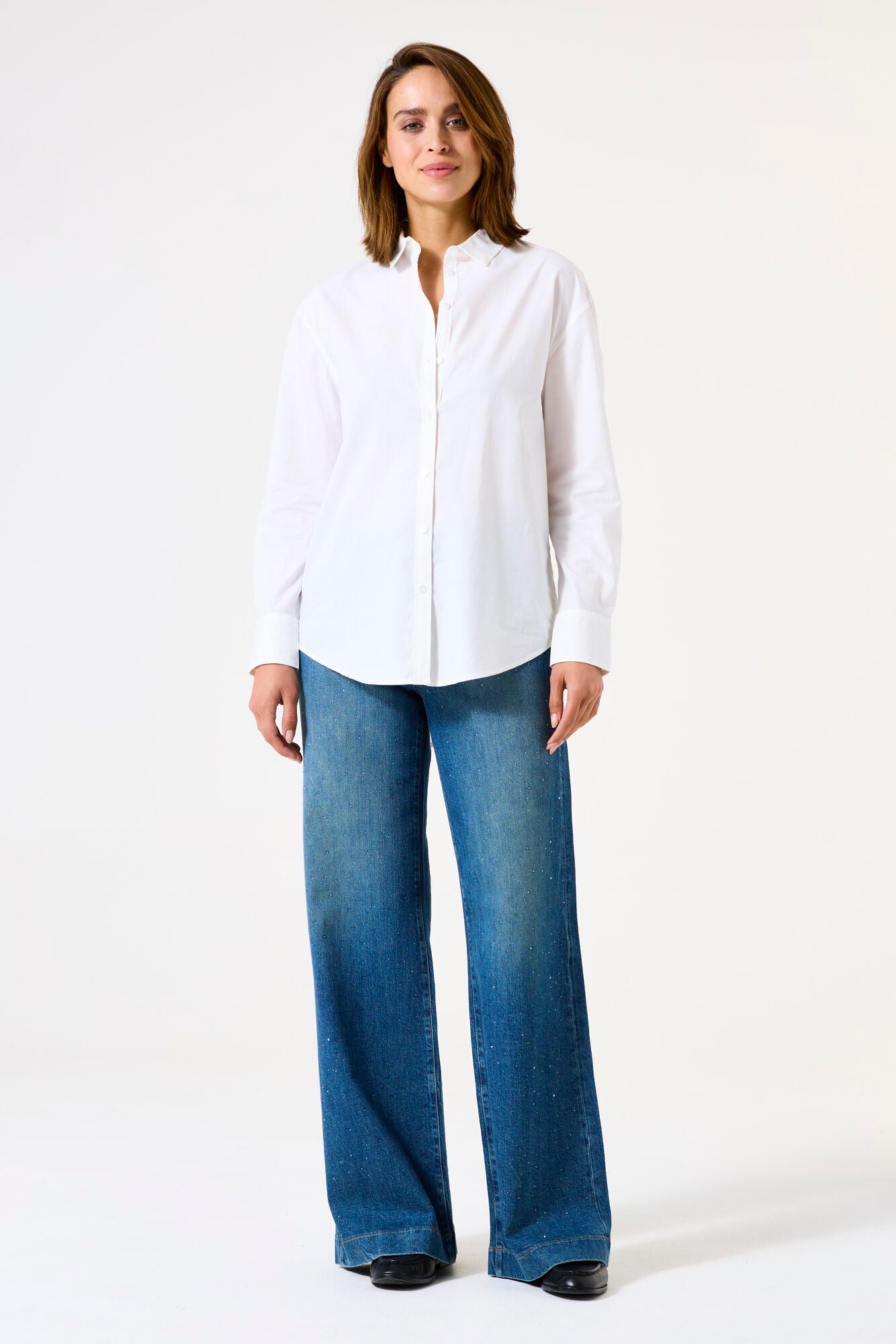 Garcia Jeans - 3338 Celia Wide Fit Jeans i Medium Used Med Similisten
