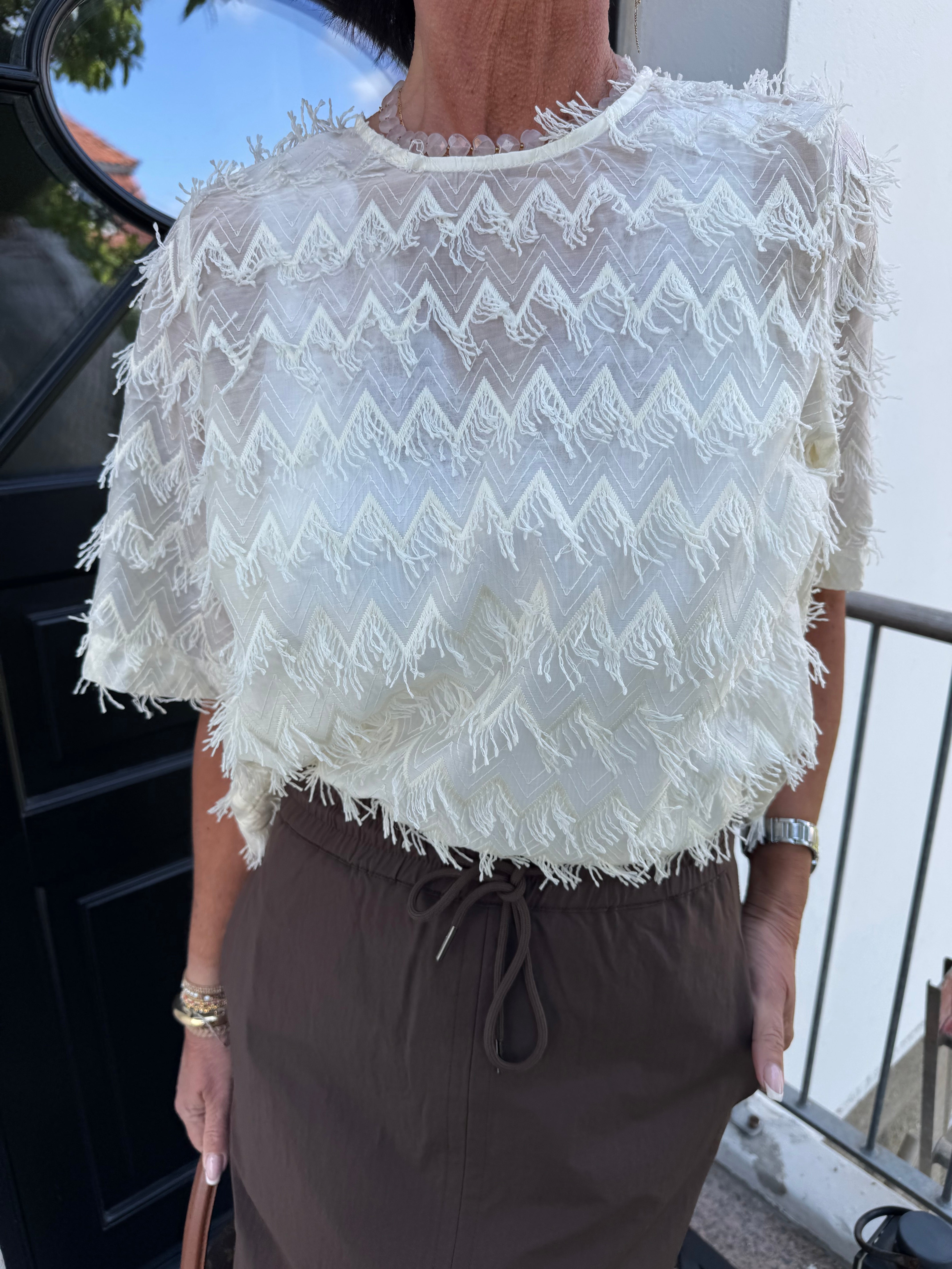 Co´Couture Bluse - TriangleCC SS Bluse i Off White