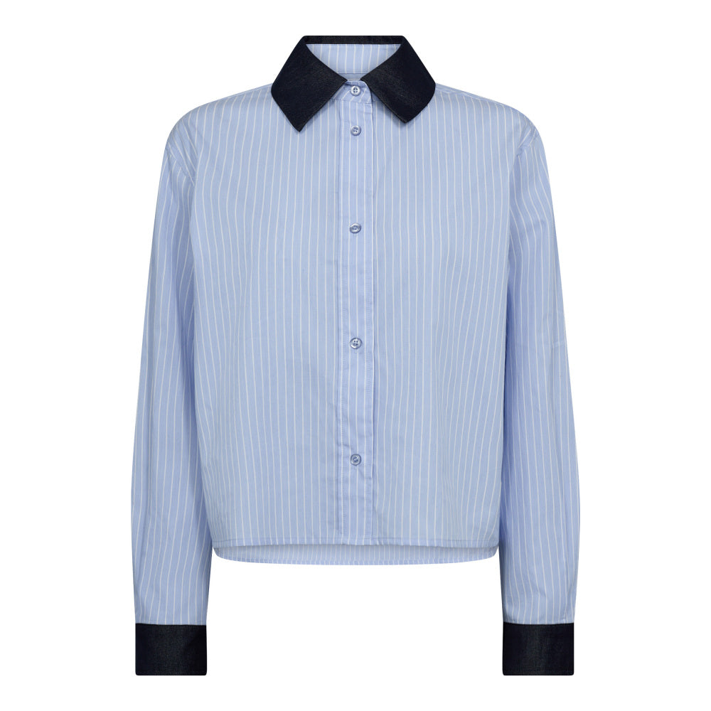Co´Couture Skjorte - NelsonCC Stribet Skjorte i Pale Blue