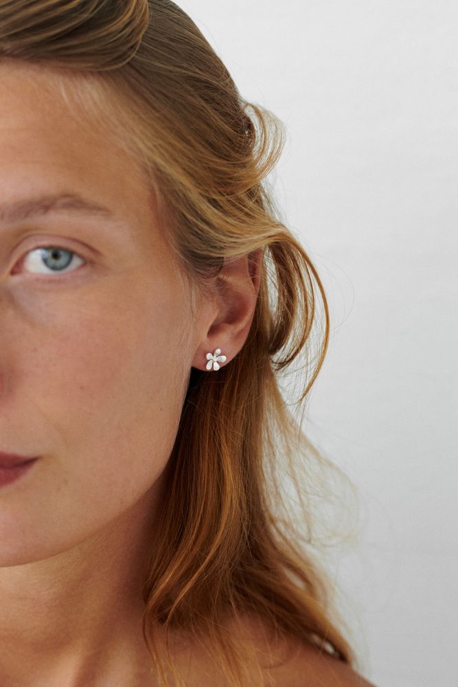 Pernille Corydon Øreringe - Wild Poppy Øreringe i Sølv