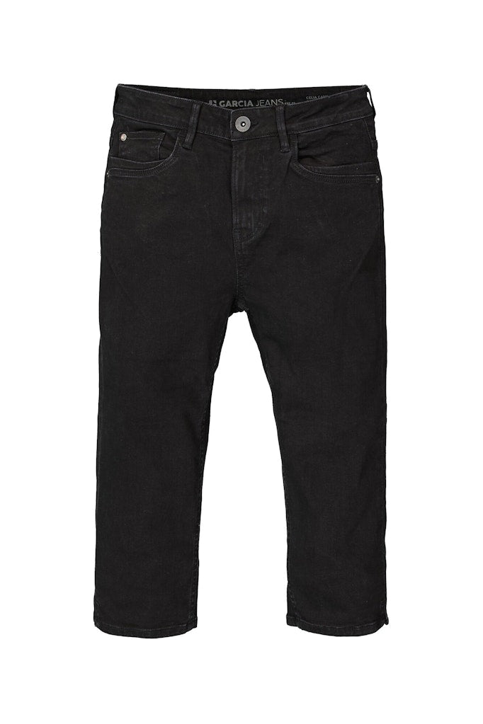 Garcia Jeans - 44812 Celia Capri bukser i Dark Used Sort