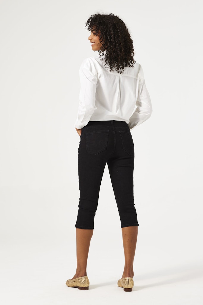 Garcia Jeans - 44812 Celia Capri bukser i Dark Used Sort