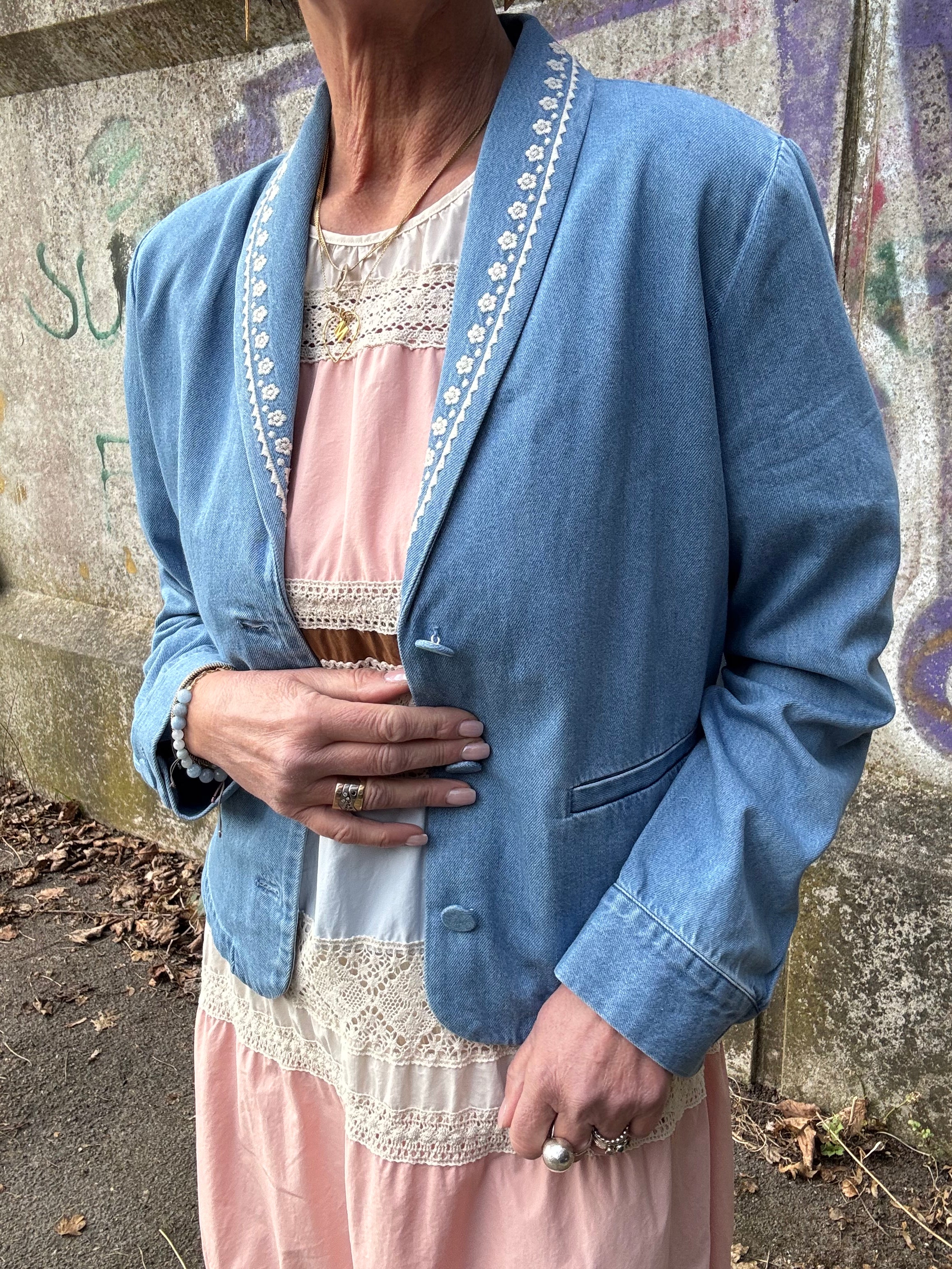 Atelier Rêve Jakke - IRTawny Jakke-Blazer i Light Denim Blue