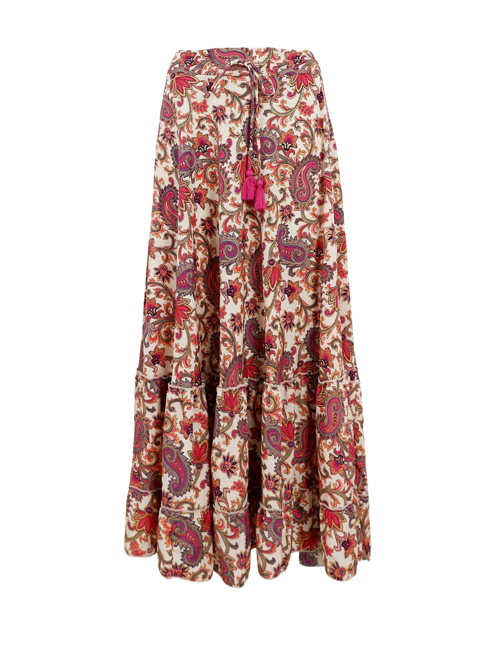Black Colour Nederdel - BcLuna Maxi Frill Nederdel i Vivid Rouge