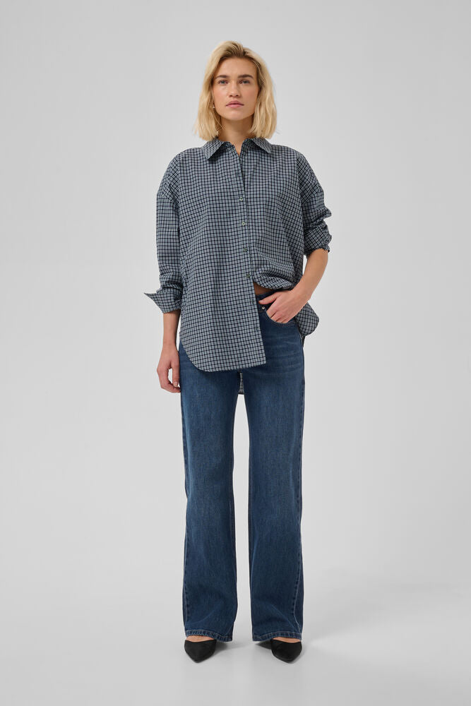 My Essential Wardrope Jeans - The Louise Jeans Wide 5 i Dark Blue Retro Wash